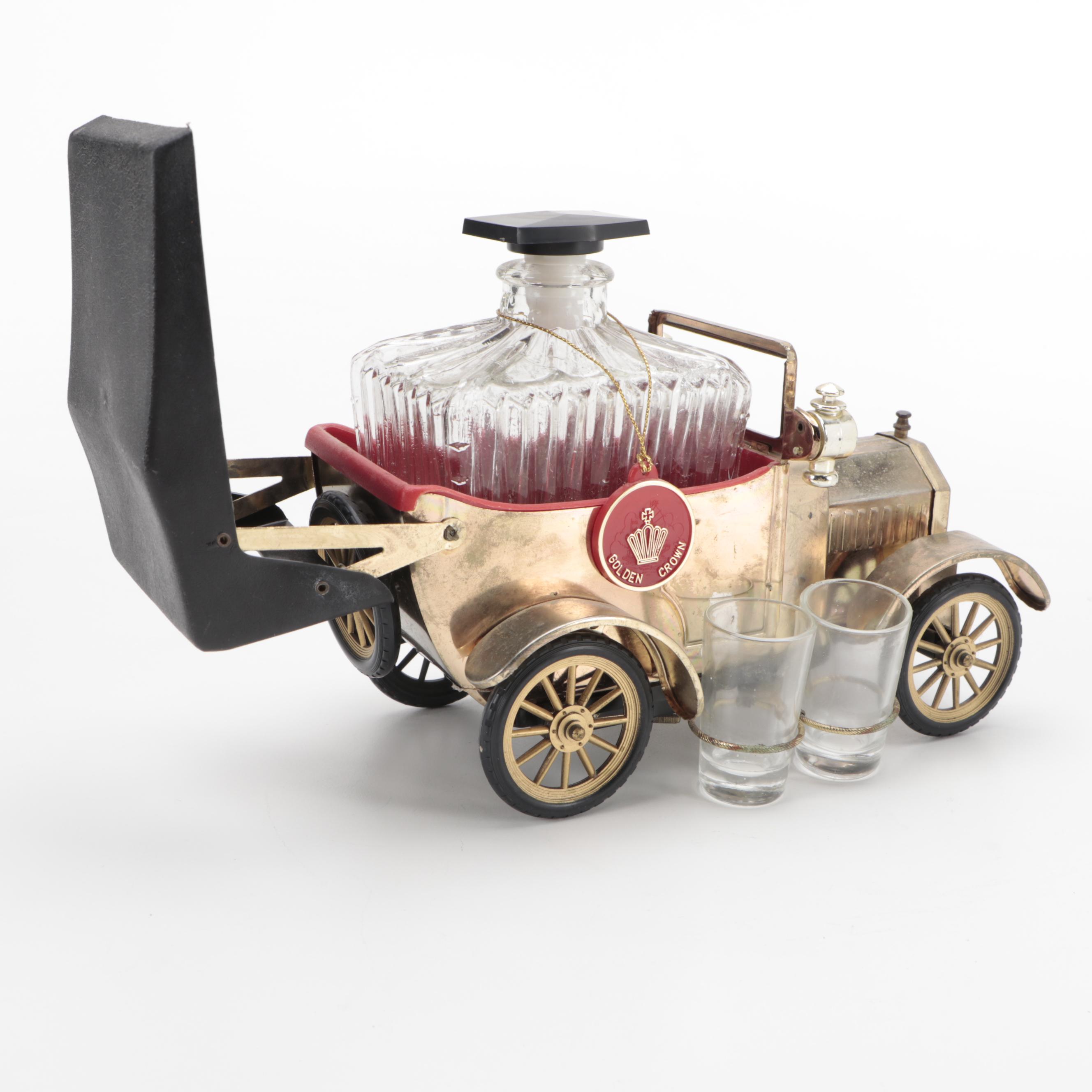 Crown Royal Car and Other Train Shaped Decanter Set