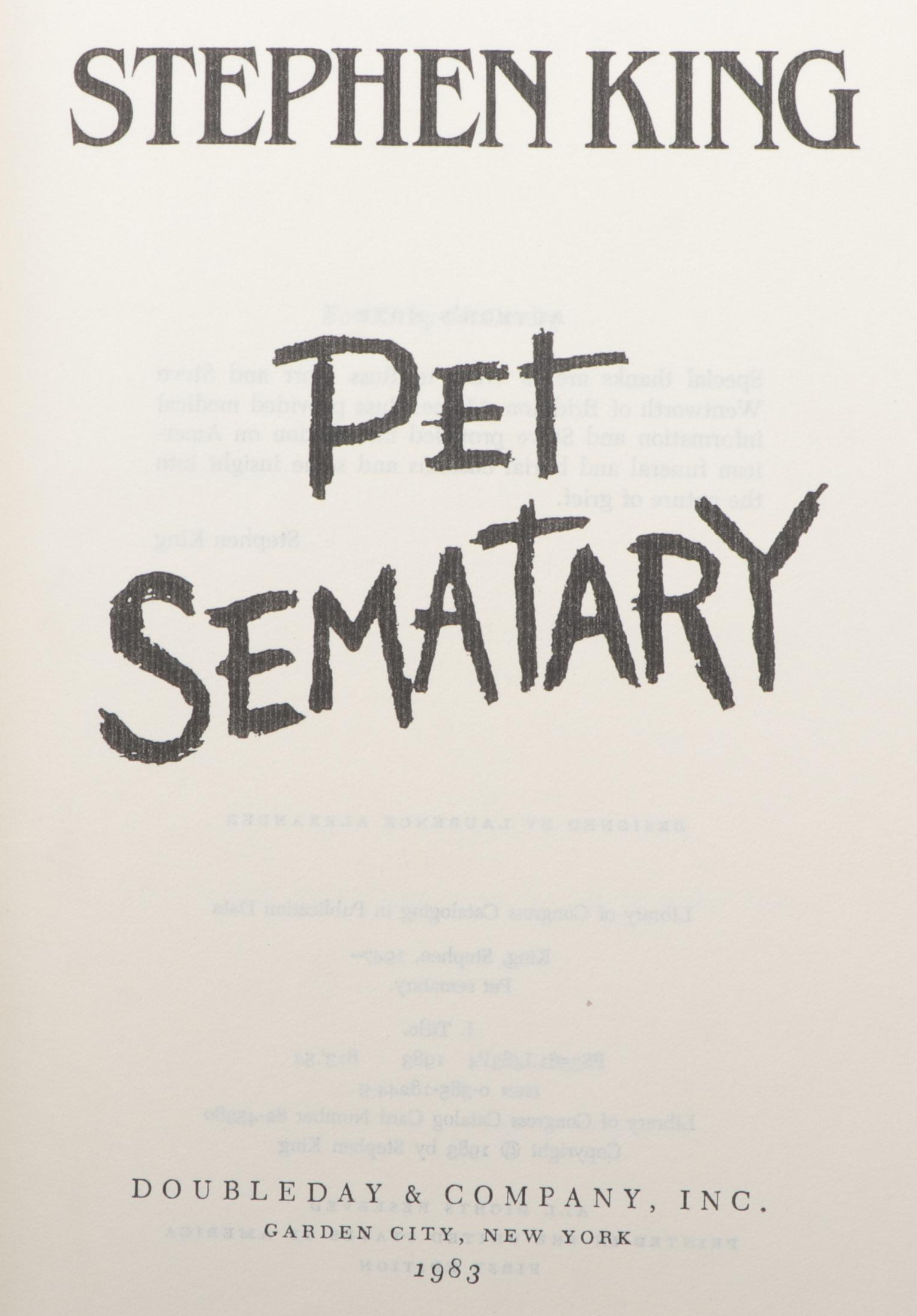 First Edition "Pet Sematary" and More Early First Editions by Stephen King