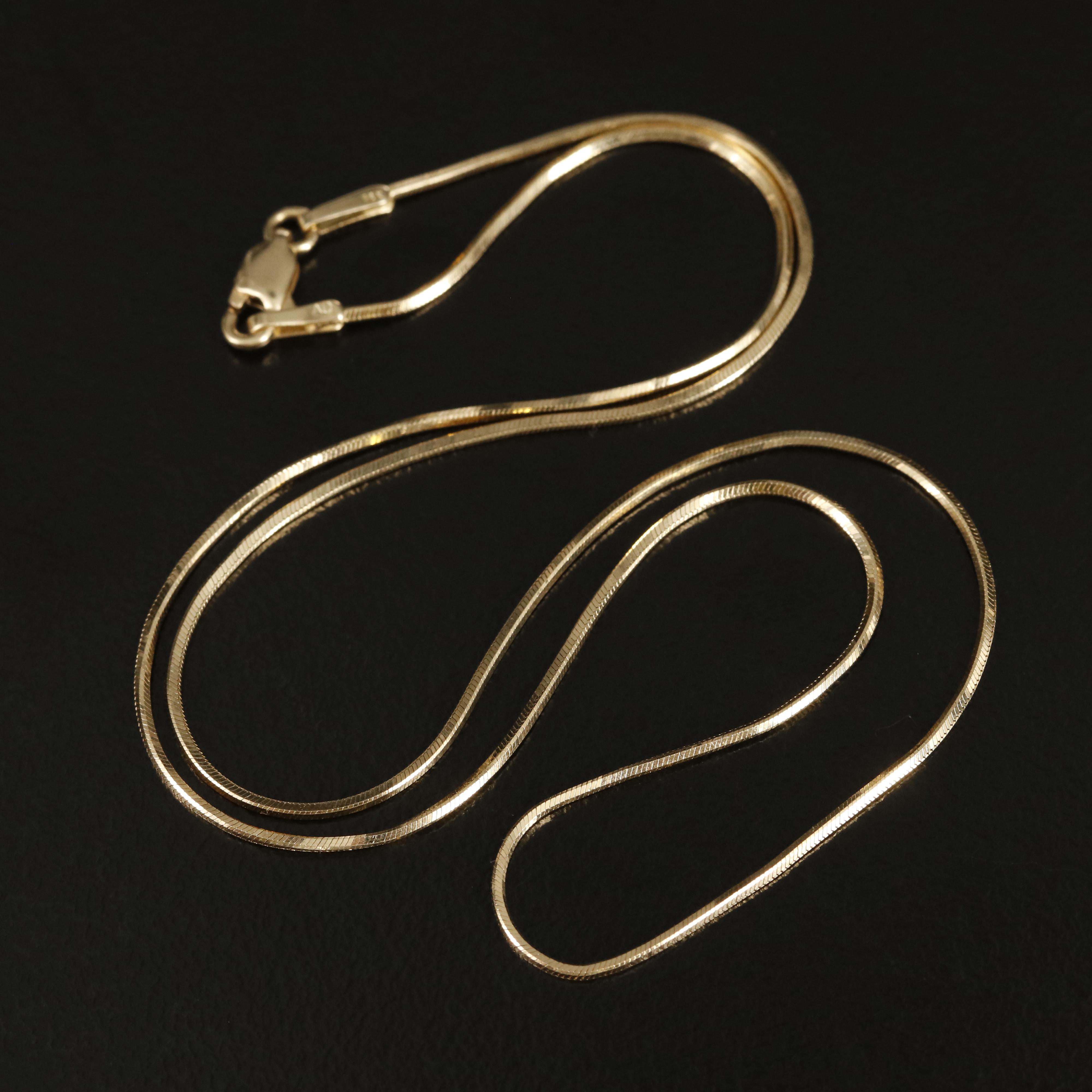 14K Snake Chain Necklace