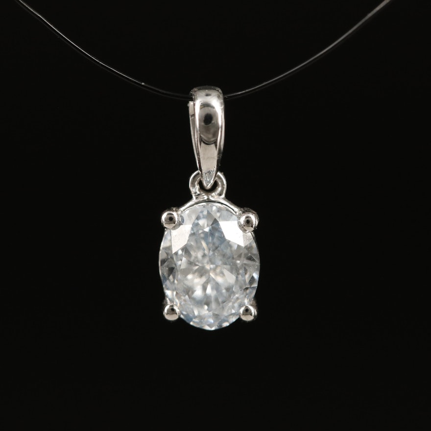 14K 0.43 CT Lab Grown Diamond Solitaire Pendant