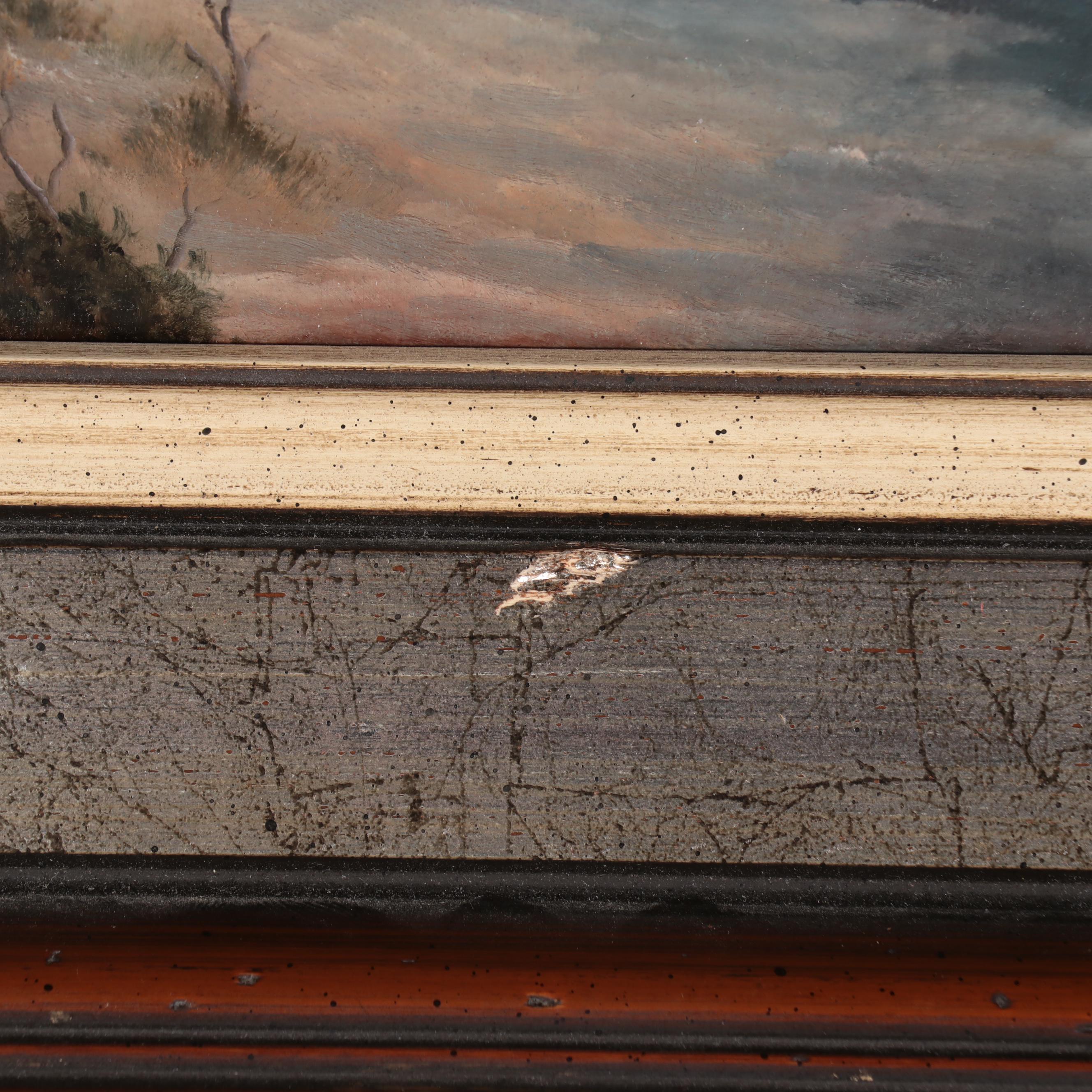 Robert De Leon Landscape Oil Painting "The Traditional Blue," 1980