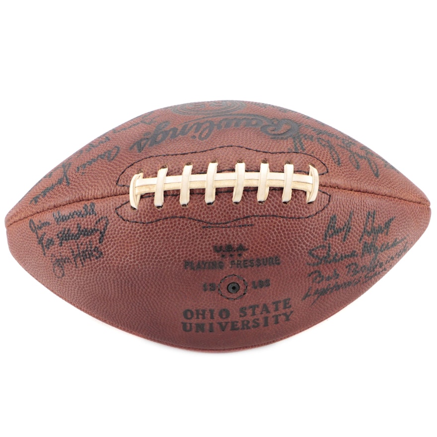 1973 Ohio State Buckeyes Football Team Signed Football With Griffin and More