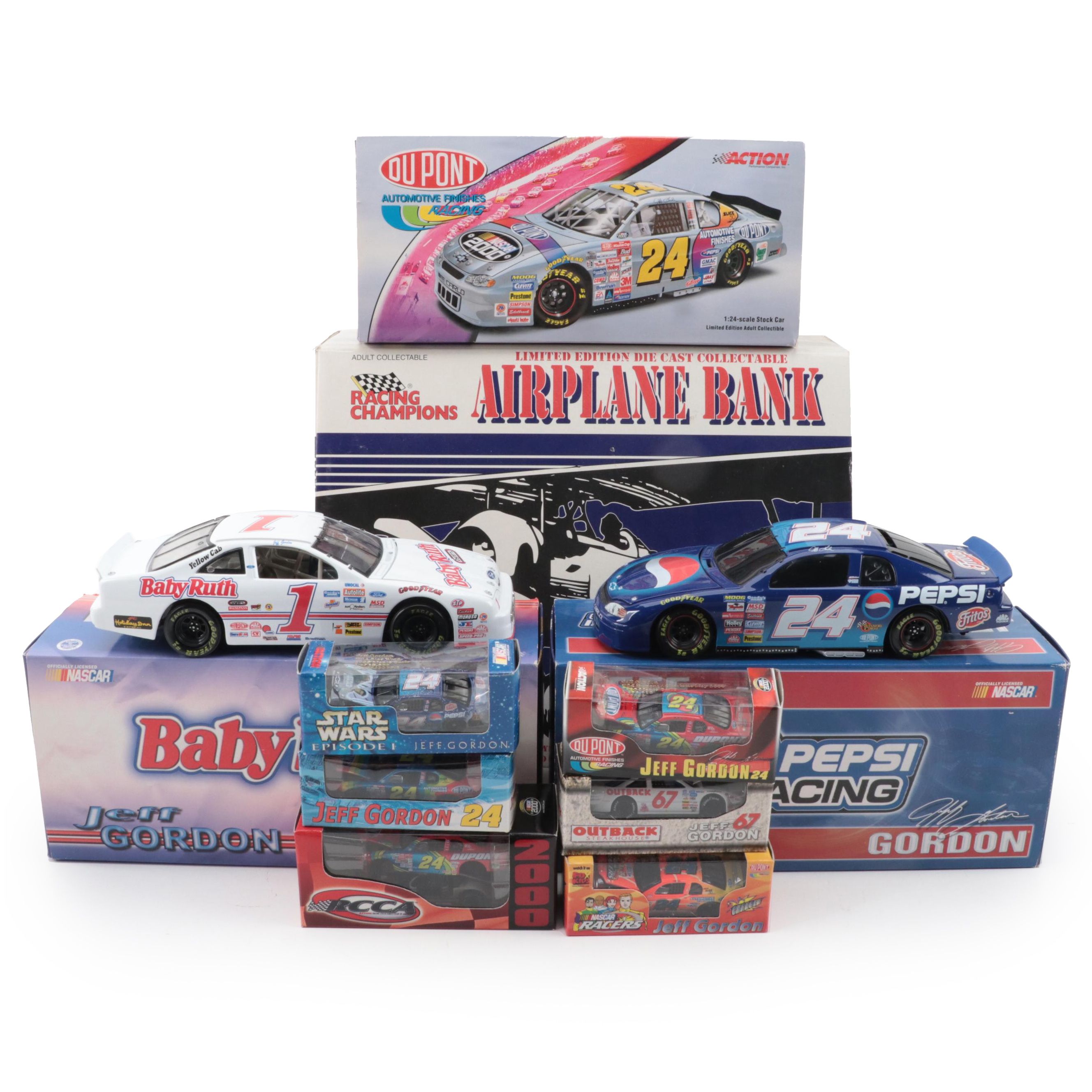 Racing Champions Limited Edition Jeff Gordon Diecast Airplane Bank and More