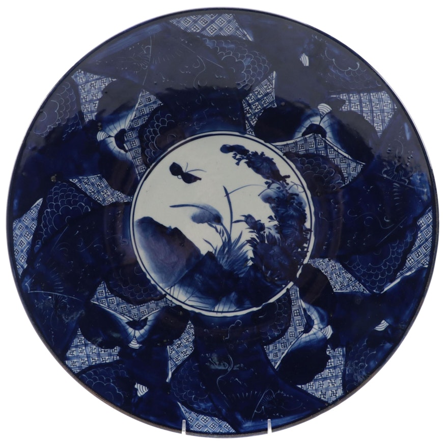 Japanese Blue and White Porcelain Charger