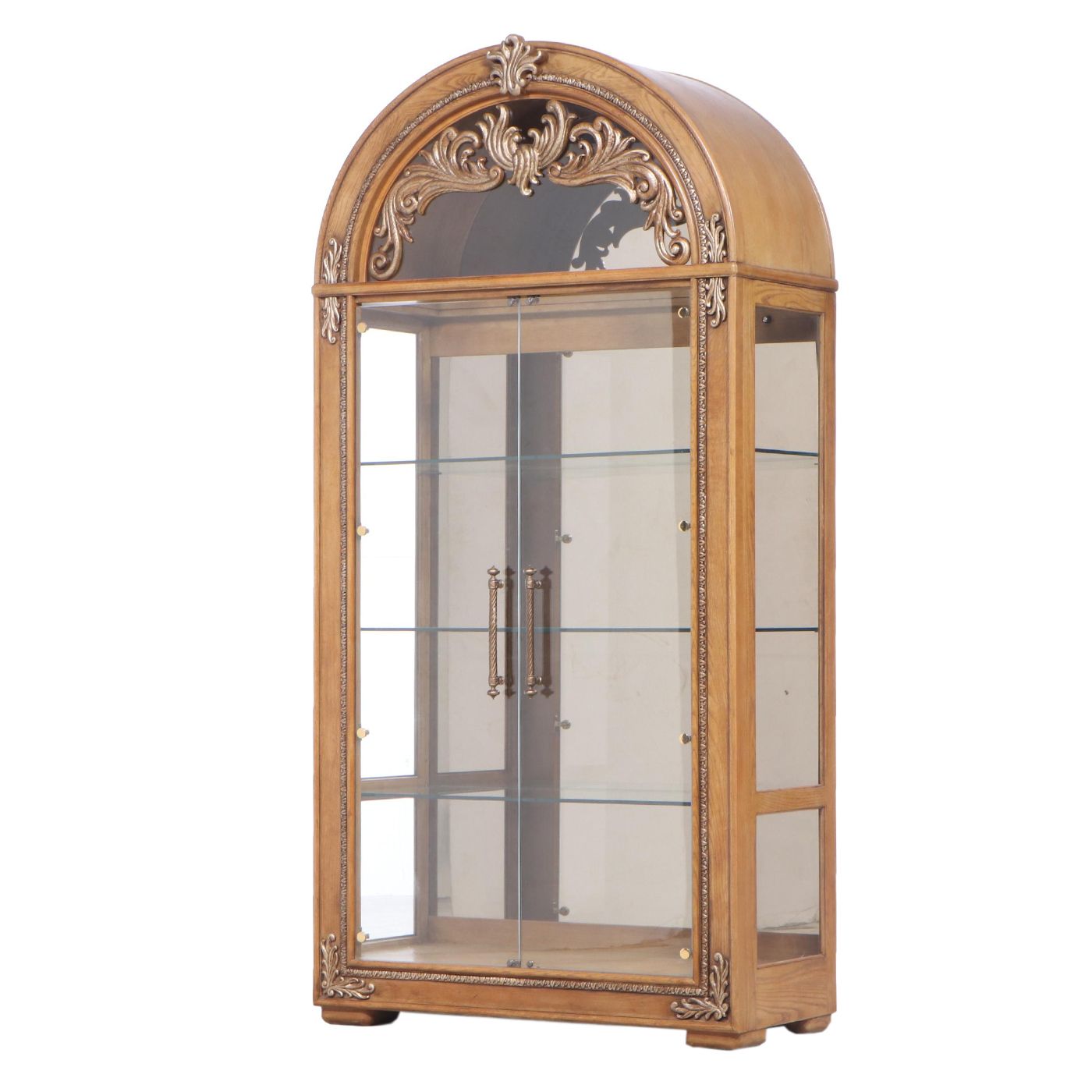 Henredon Arched Oak Display Cabinet