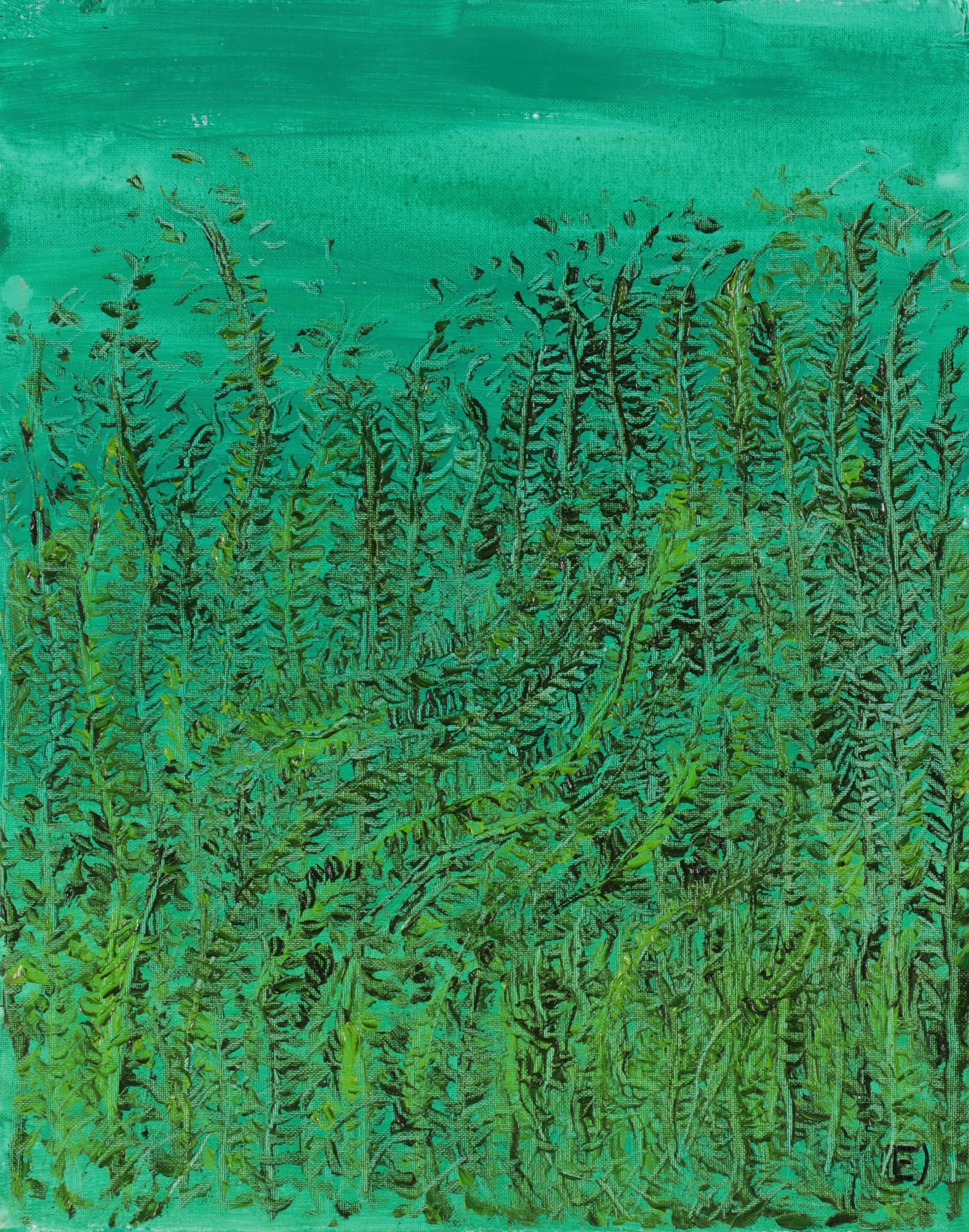 Jeff Harris Oil Painting of Foliage, 21st Century