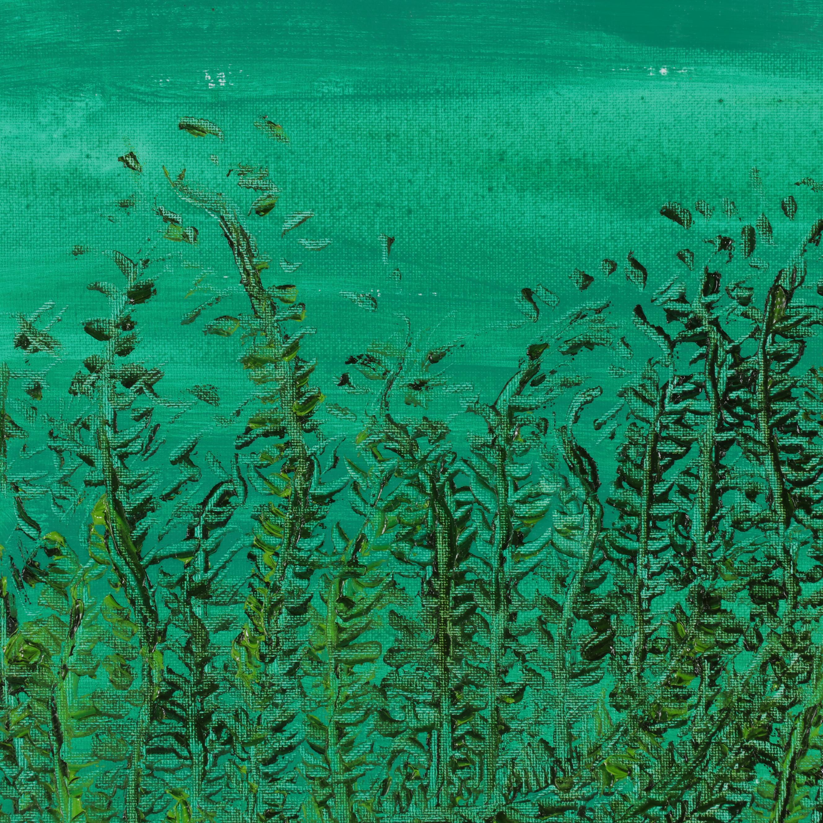 Jeff Harris Oil Painting of Foliage, 21st Century