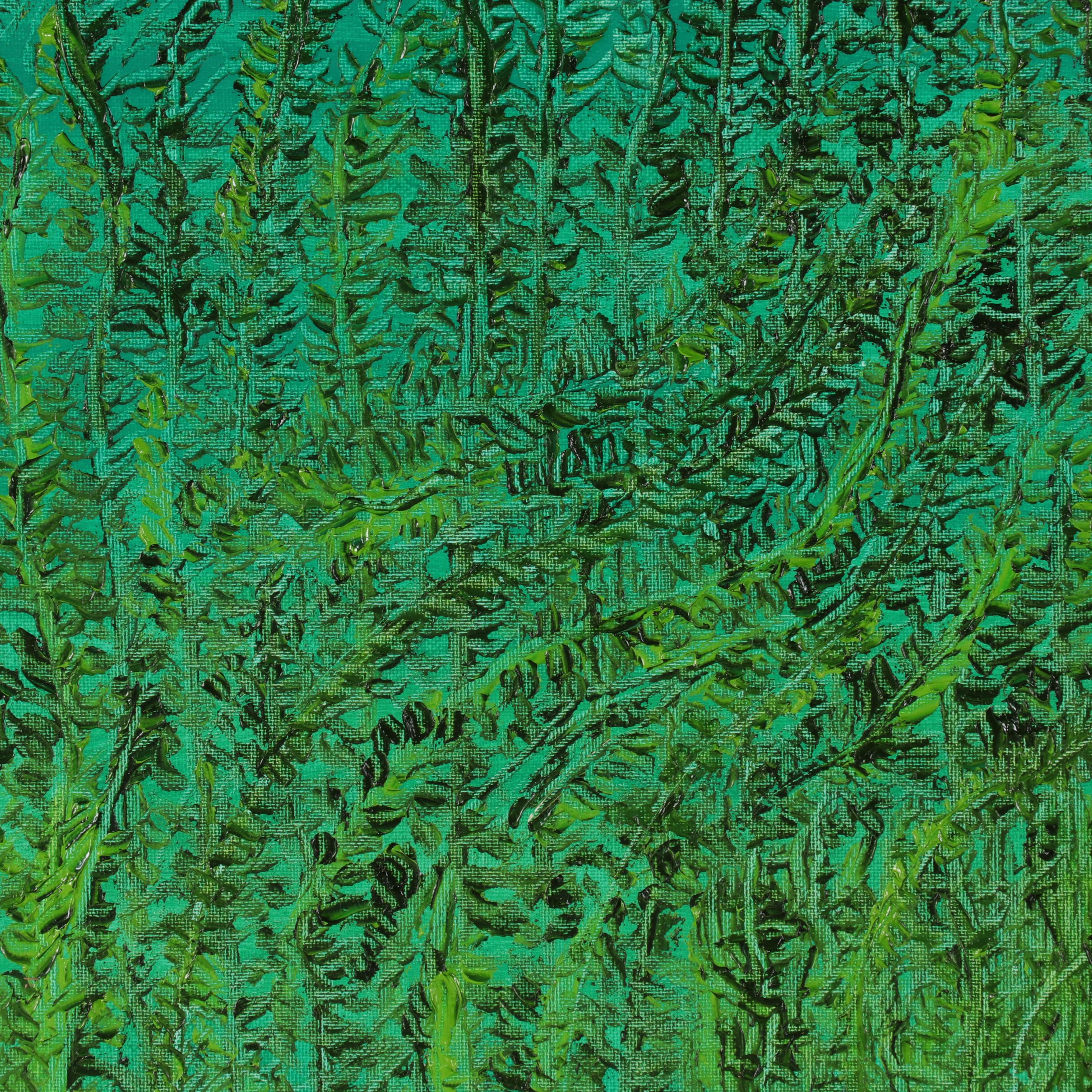 Jeff Harris Oil Painting of Foliage, 21st Century