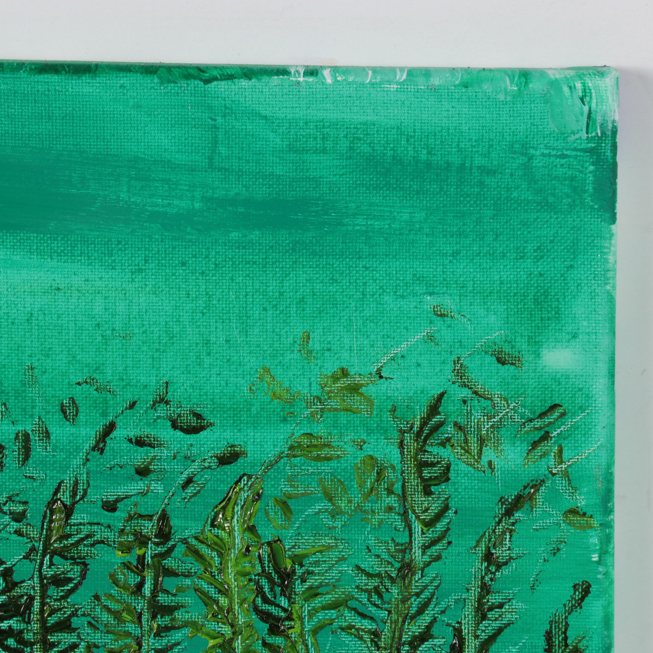 Jeff Harris Oil Painting of Foliage, 21st Century