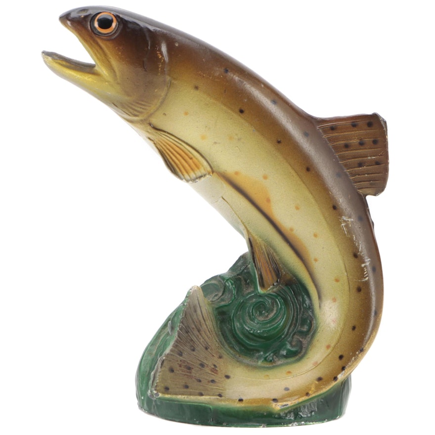 Polychrome Metal Bottle Opener in the Form of a Trout