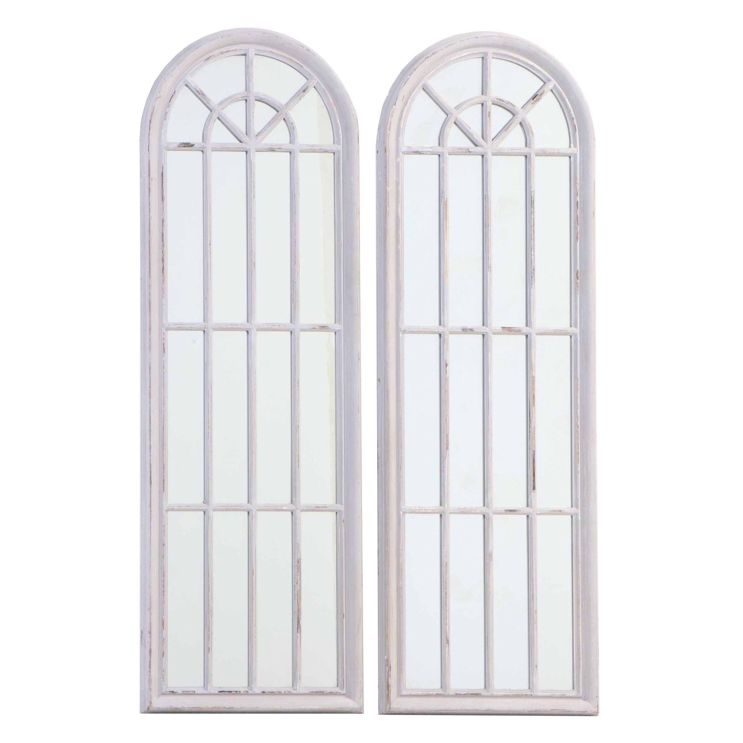 Pair of Sheffield Home Oversized Arch Top Leaner Mirrors