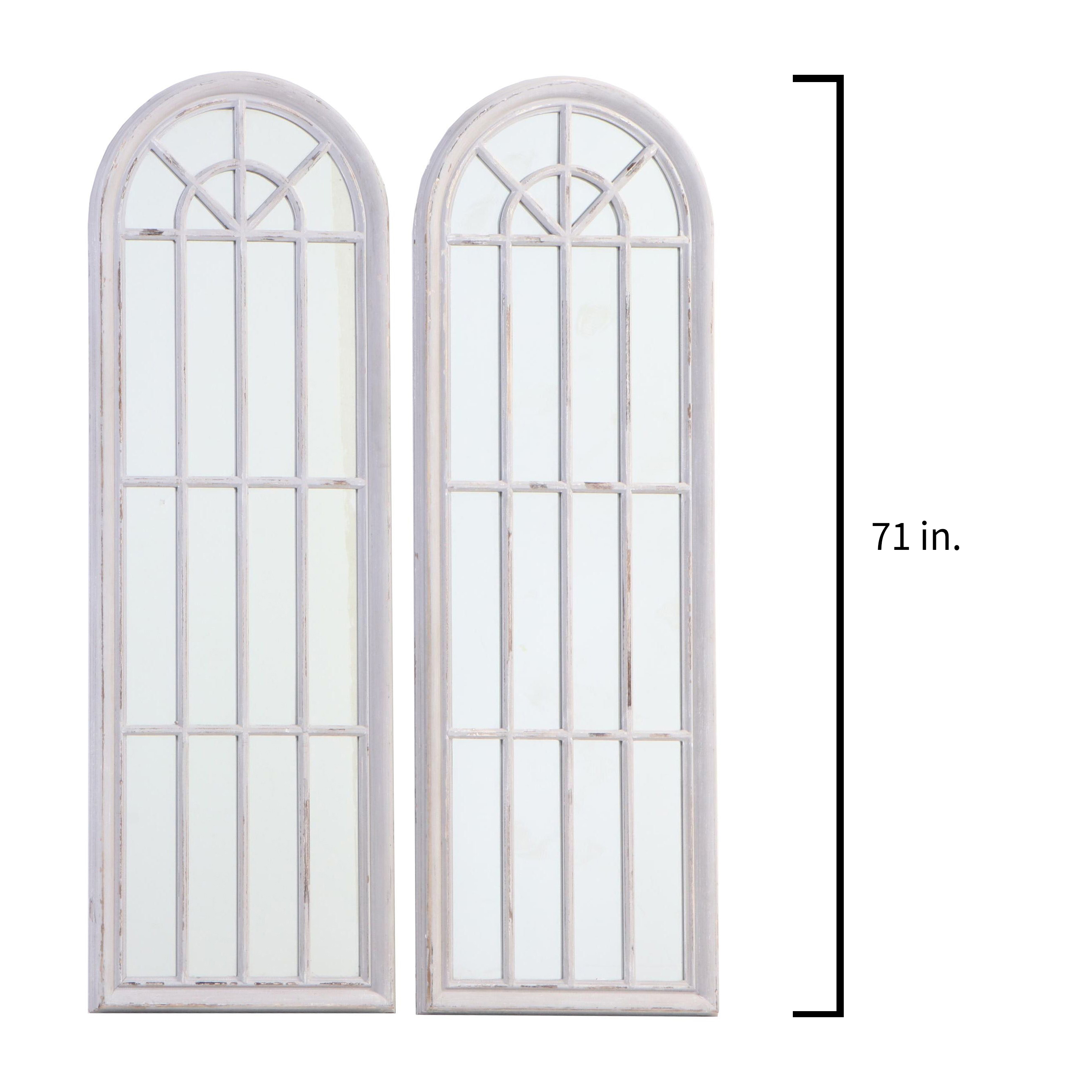 Pair of Sheffield Home Oversized Arch Top Leaner Mirrors