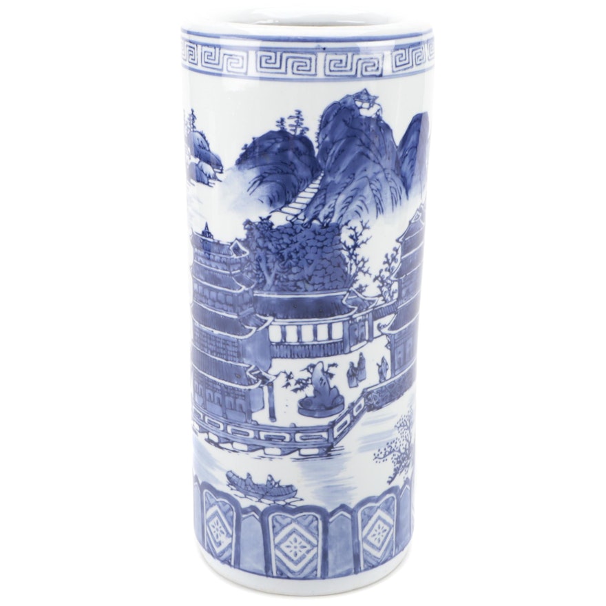 Chinese Porcelain Cylindrical Hat Stand Vase