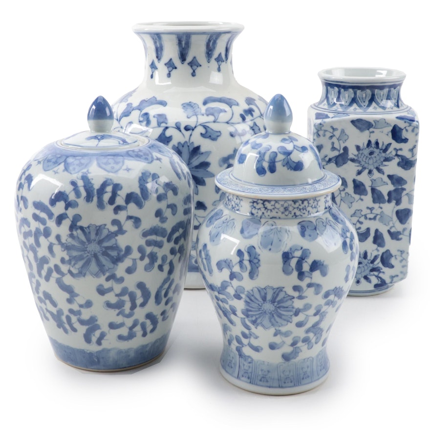 Chinese Porcelain Blue and White Jars and Vases