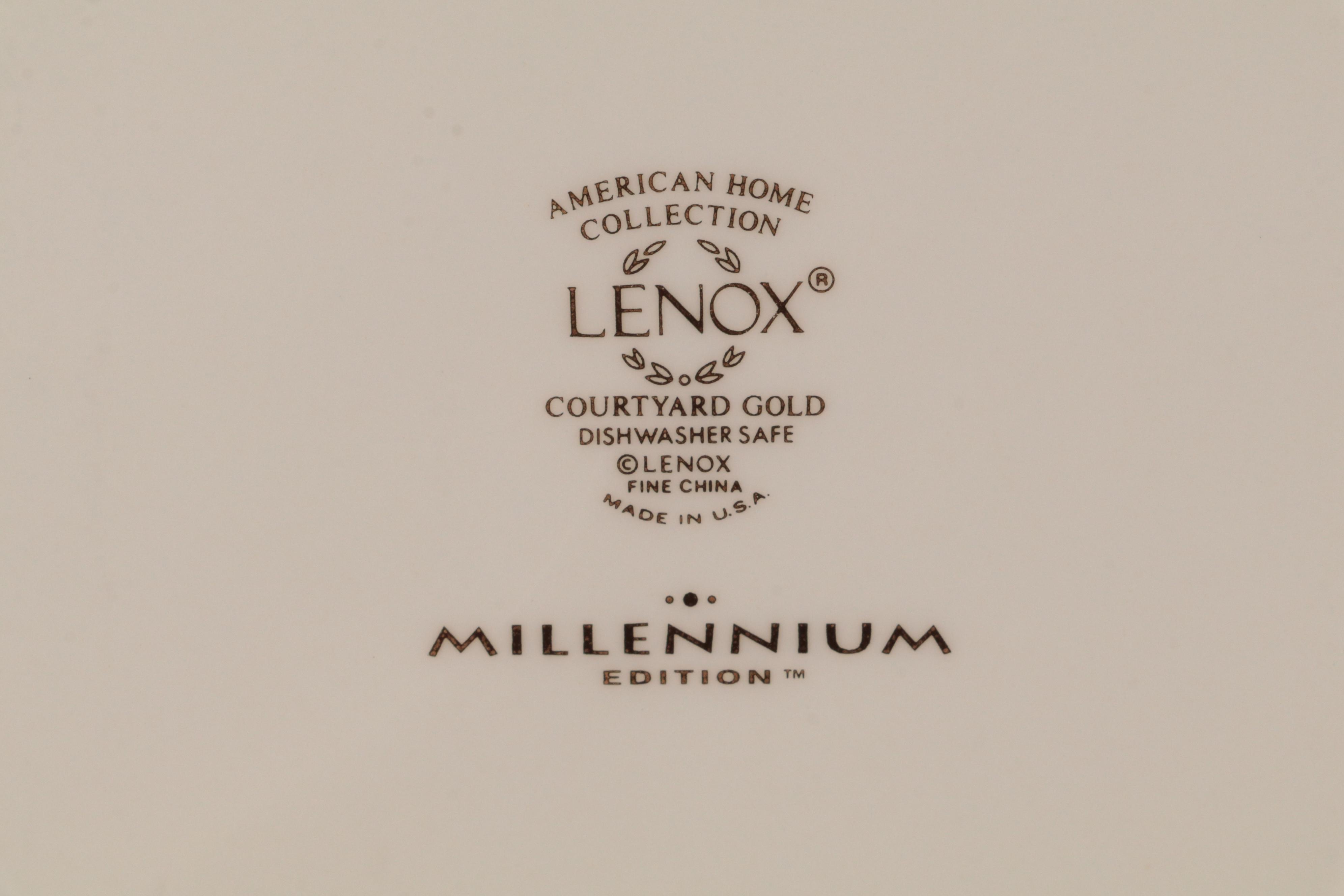Lenox "Courtyard Gold" Bone China Dinnerware, 1994–2007