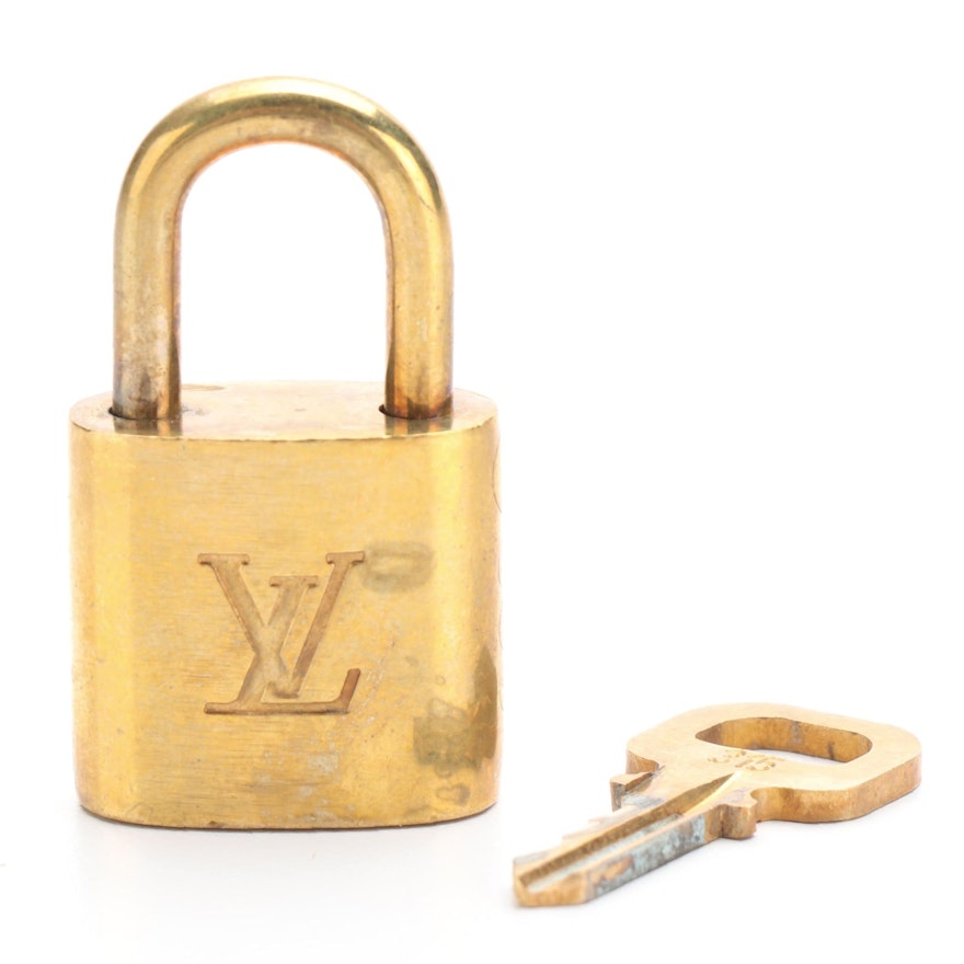 Louis Vuitton Brass Padlock and Key