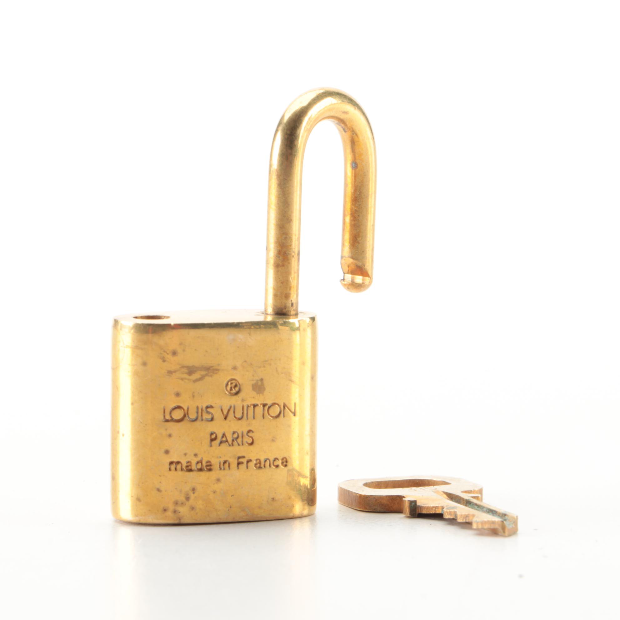 Louis Vuitton Brass Padlock and Key