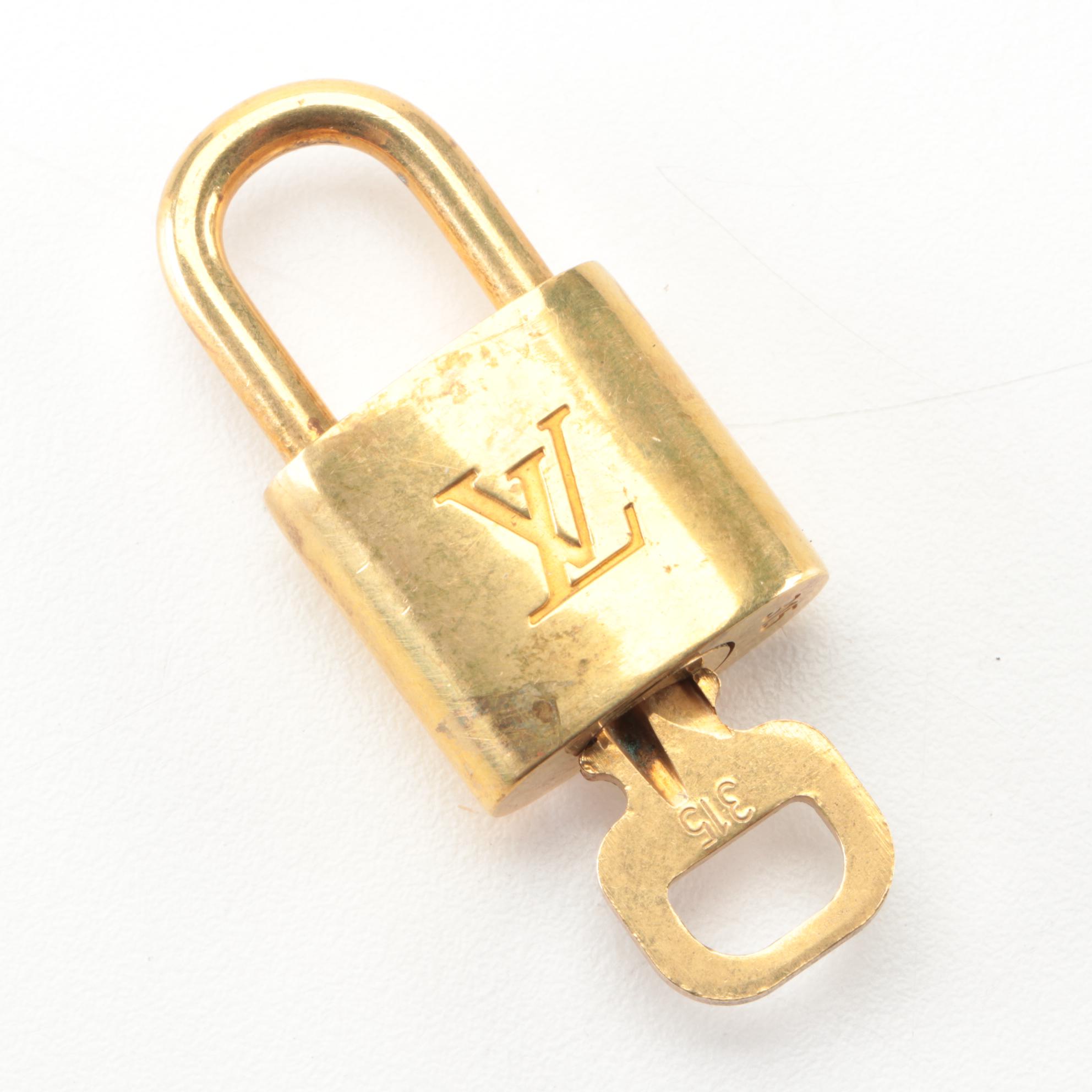 Louis Vuitton Brass Padlock and Key