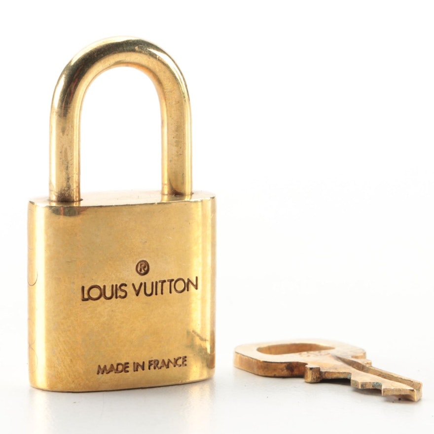 Louis Vuitton Brass Padlock and Key