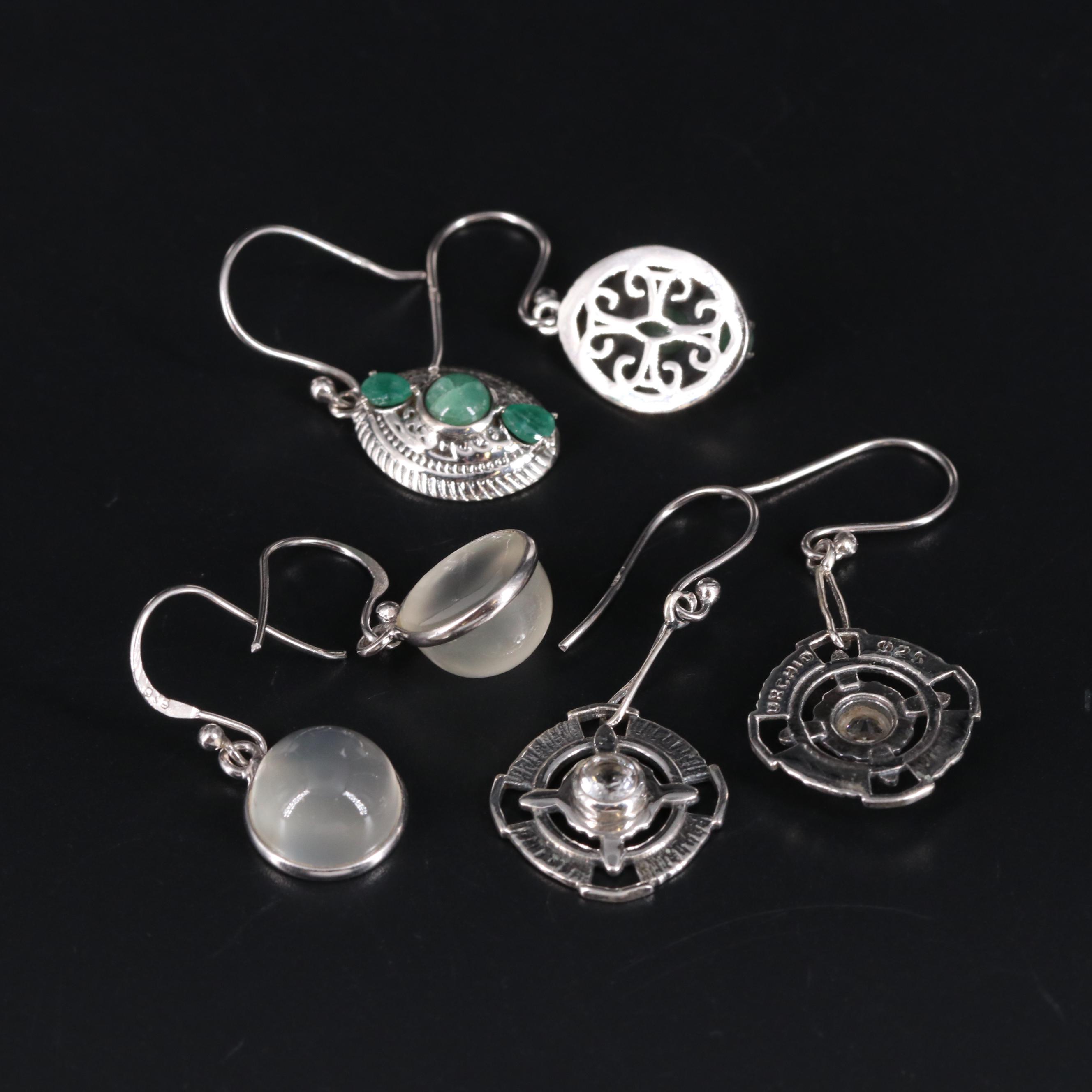 Assortment of Sterling Silver Earrings Including Gemstones