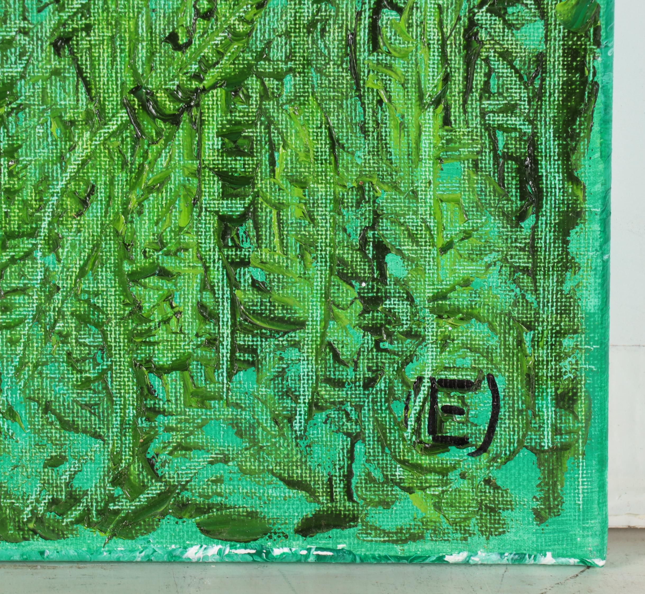 Jeff Harris Oil Painting of Foliage, 21st Century