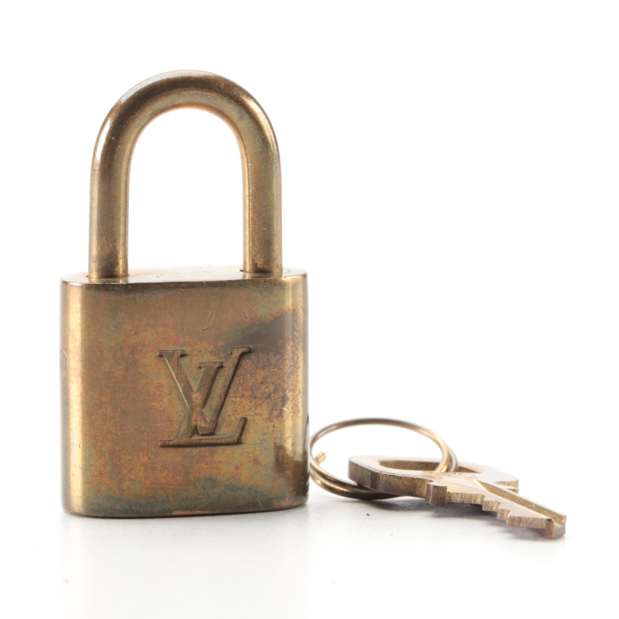 Louis Vuitton Brass Padlock and Key