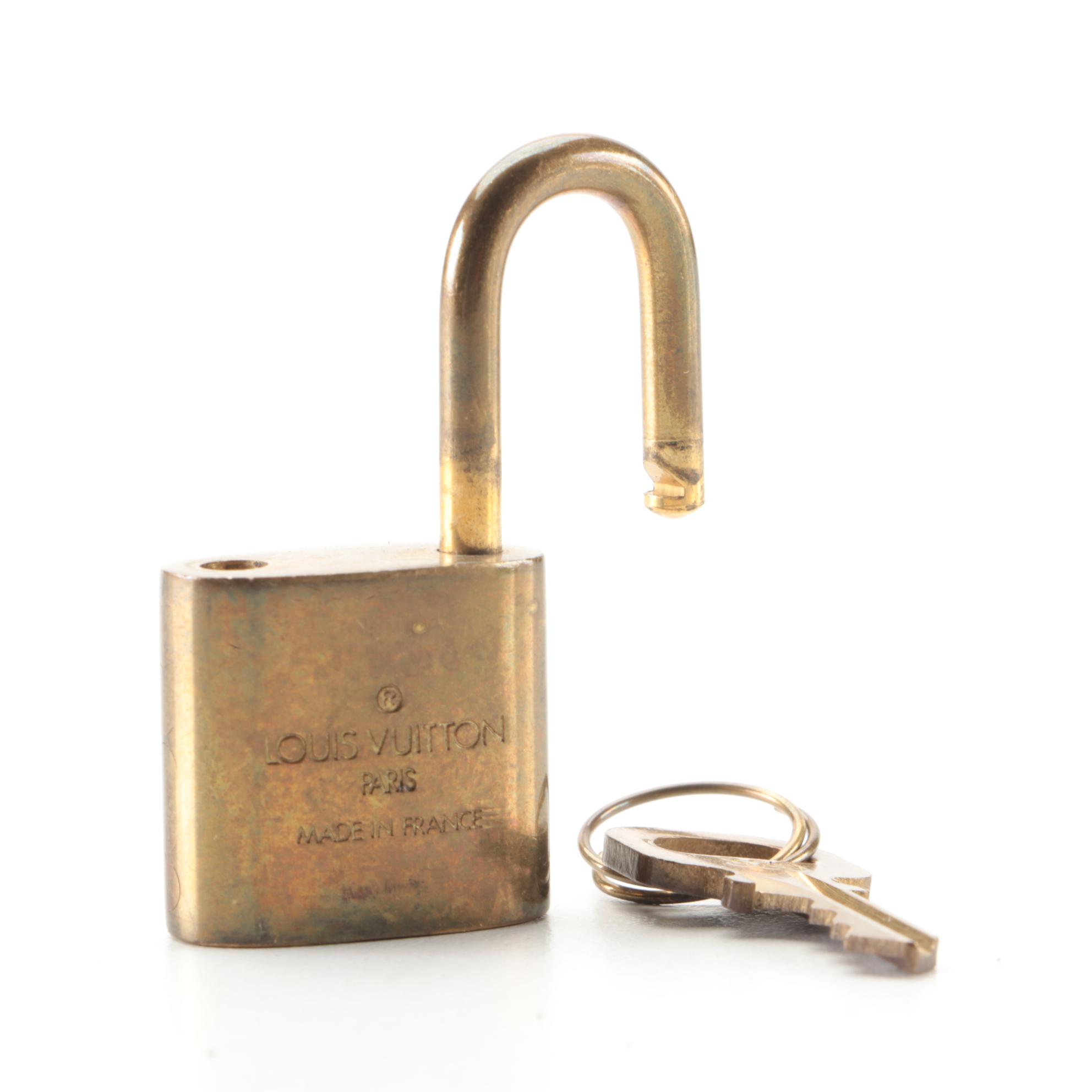 Louis Vuitton Brass Padlock and Key