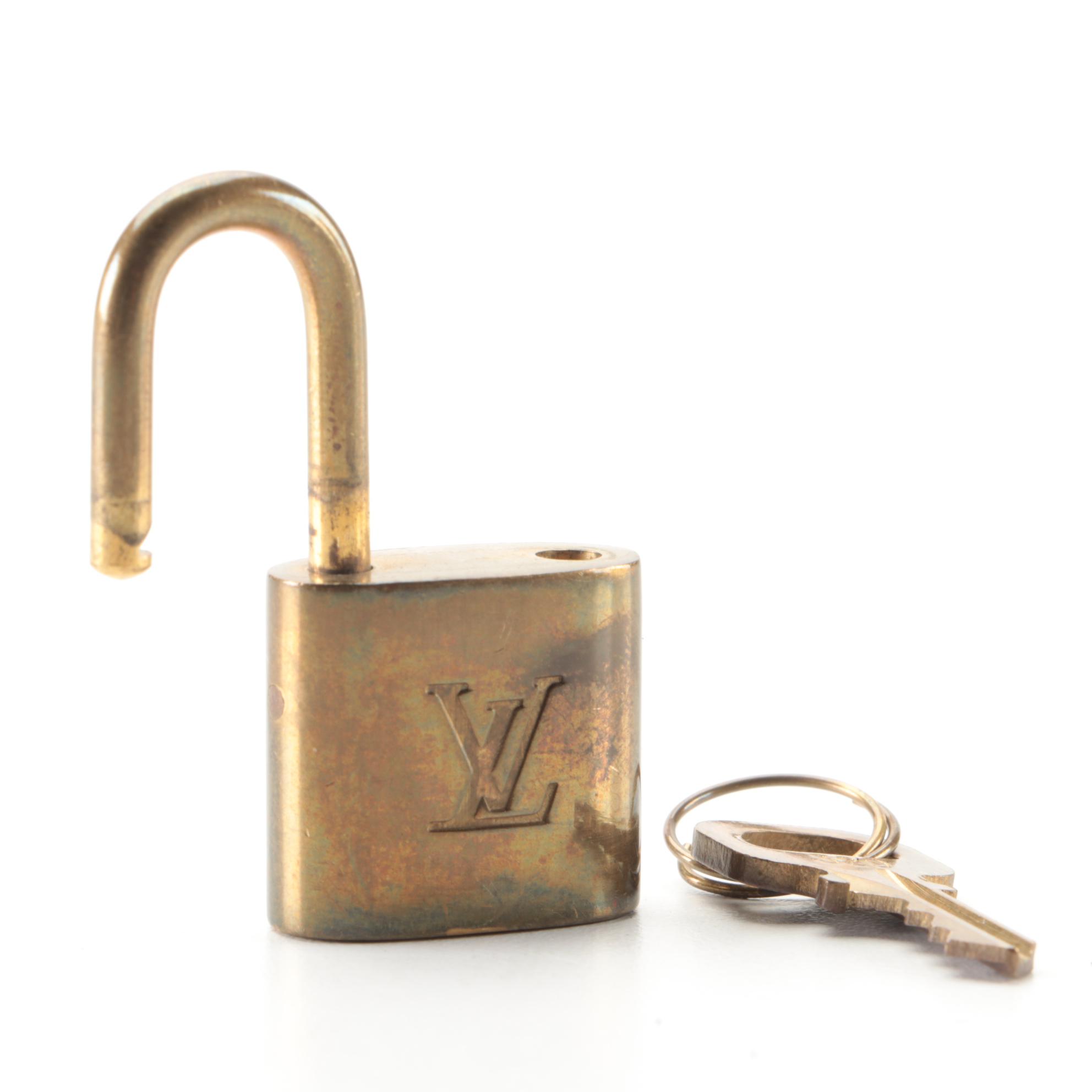 Louis Vuitton Brass Padlock and Key