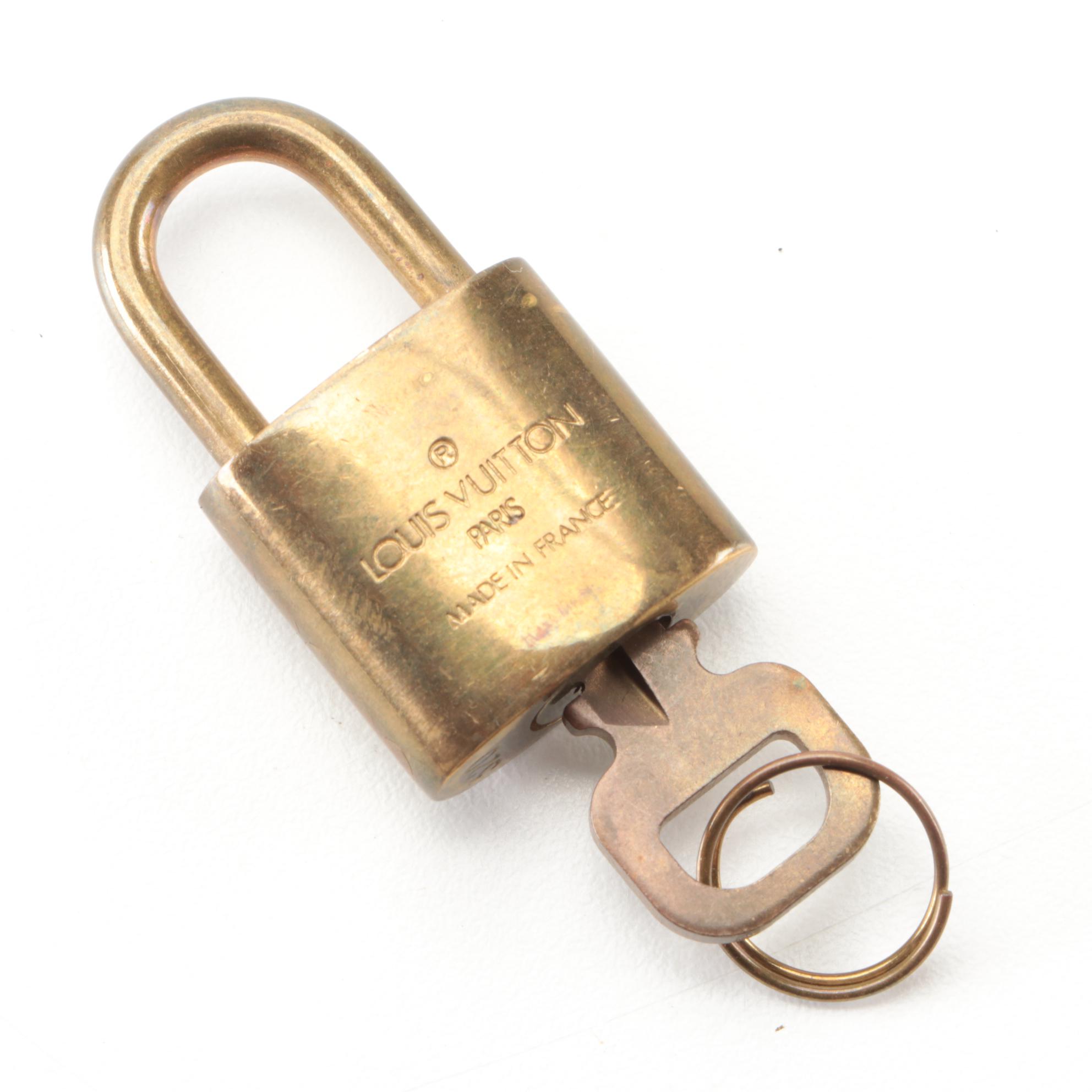 Louis Vuitton Brass Padlock and Key