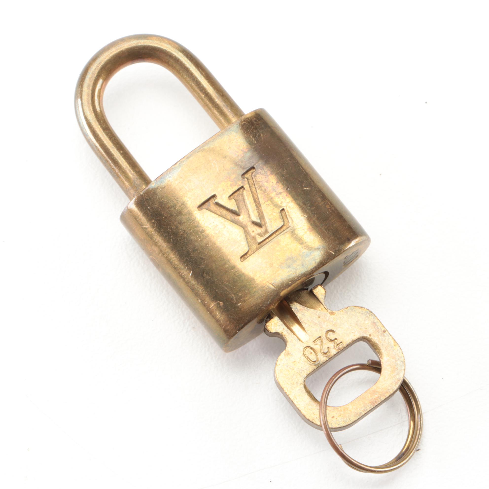 Louis Vuitton Brass Padlock and Key