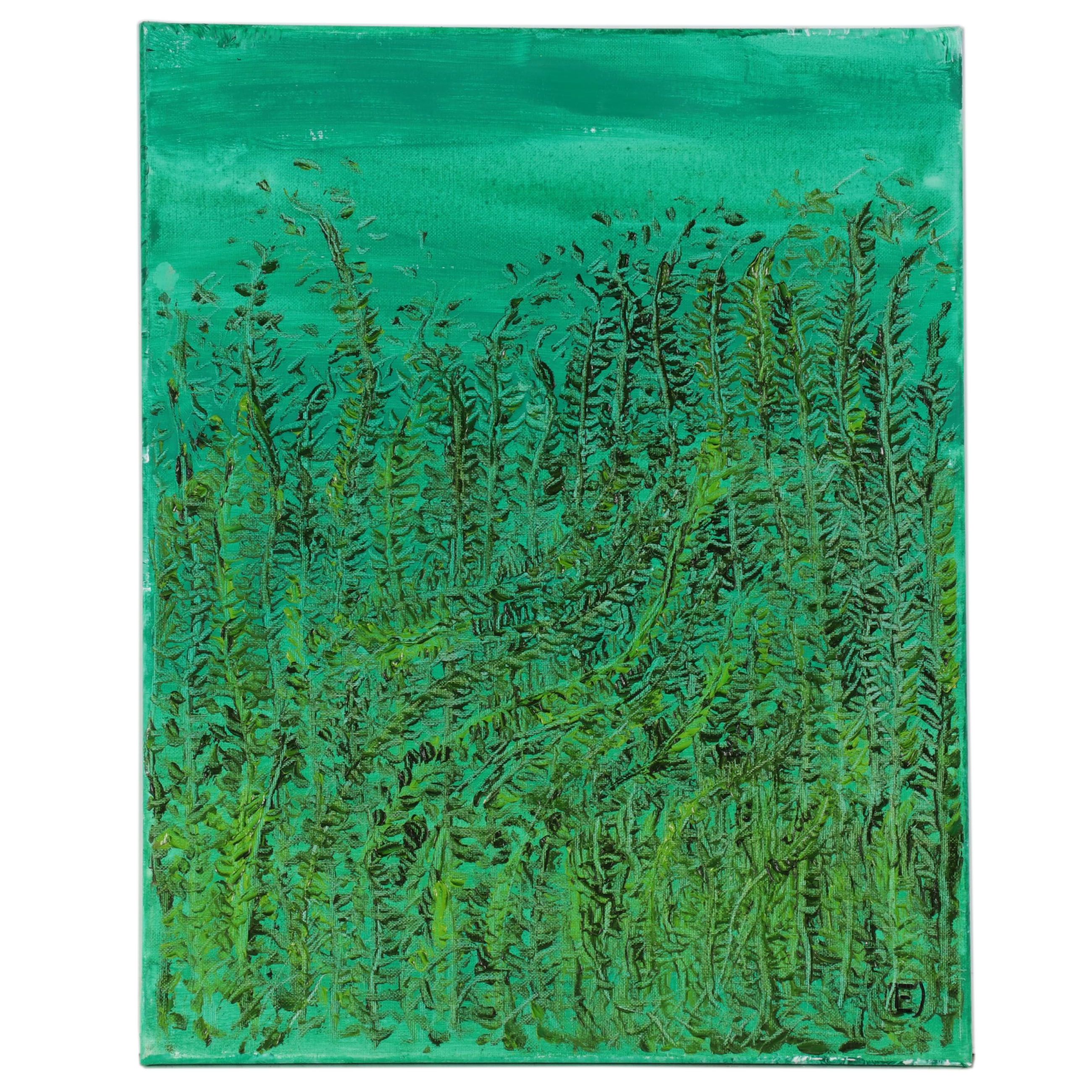 Jeff Harris Oil Painting of Foliage, 21st Century