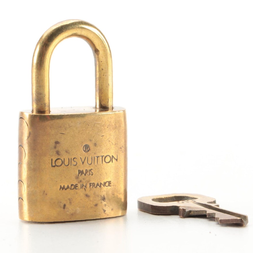 Louis Vuitton Brass Padlock and Key