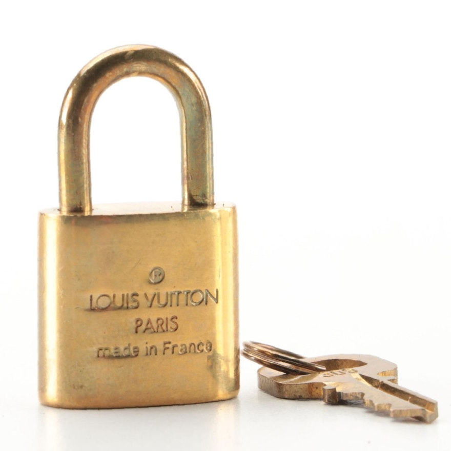 Louis Vuitton Brass Padlock and Key