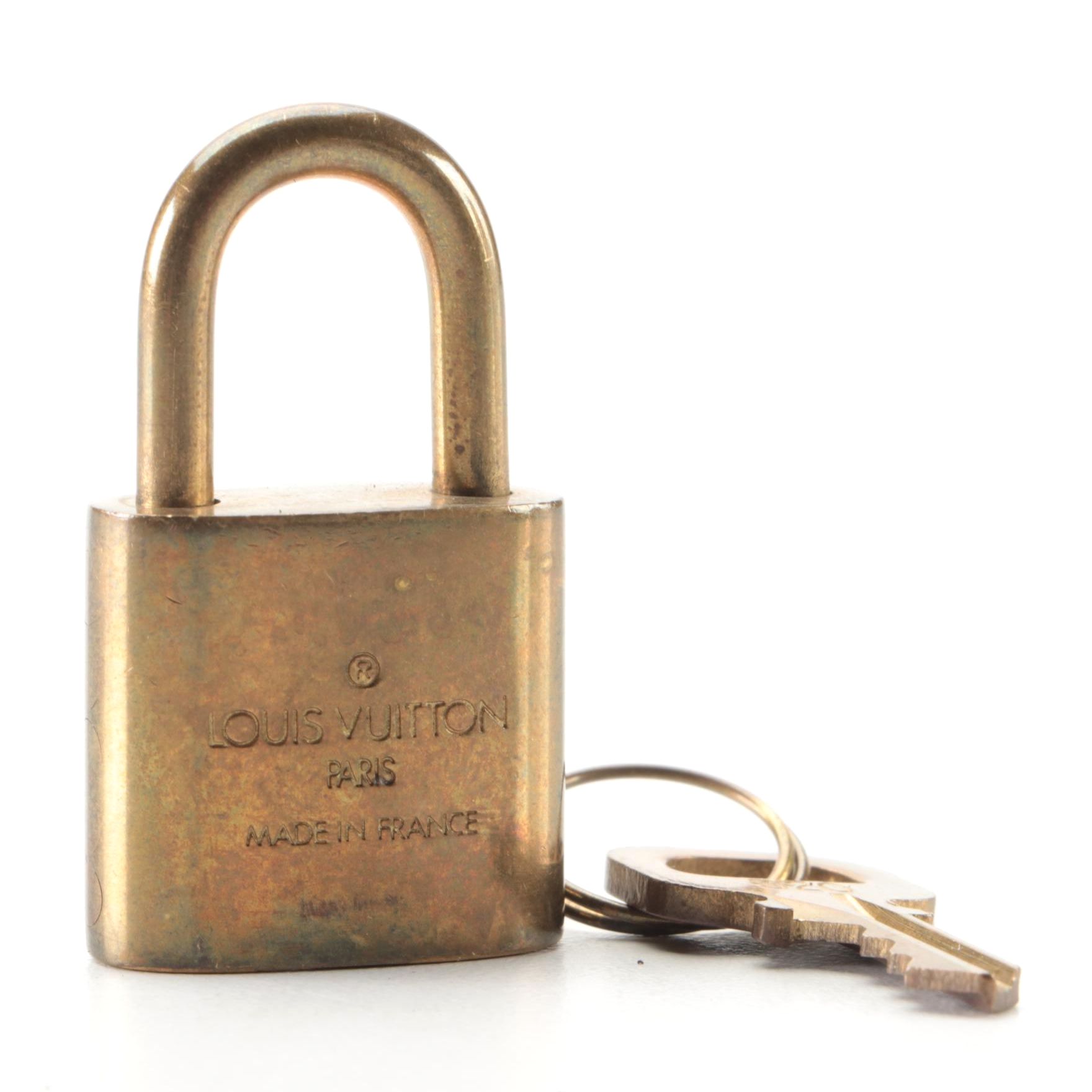 Louis Vuitton Brass Padlock and Key