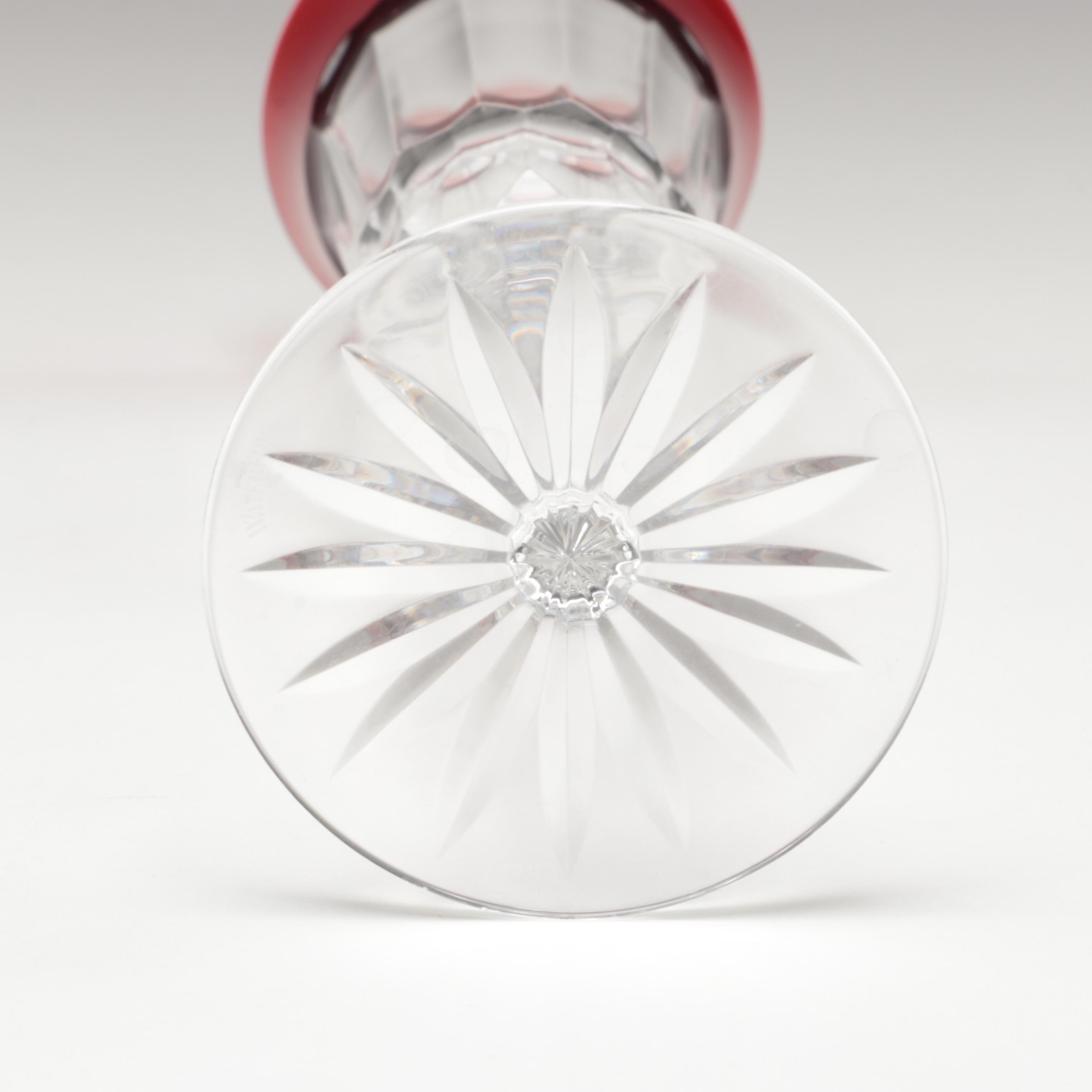 Waterford Crystal "Simply Red" Champagne Fluted with Marquis by Waterford Vase