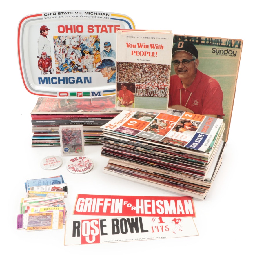 Ohio State Buckeyes Football Magazines, Ticket Stubs and More, 1970s–2000s