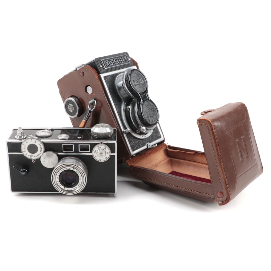 Argus C3 Rangefinder and Chystar Flex TLR Cameras. Mid-20th Century