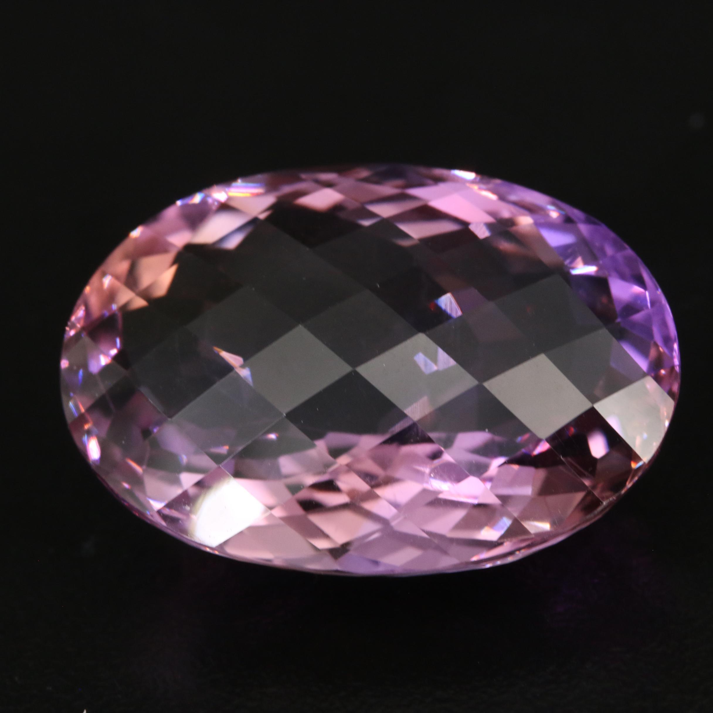 Loose 42.69 CT Oval Checkerboard Faceted Ametrine