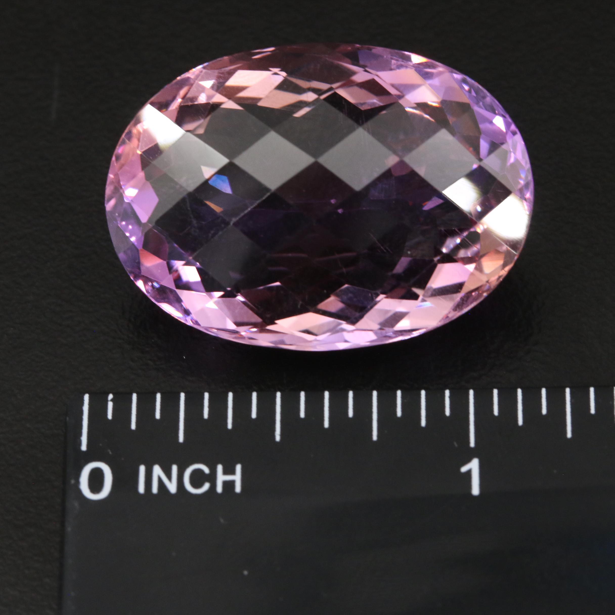 Loose 42.69 CT Oval Checkerboard Faceted Ametrine