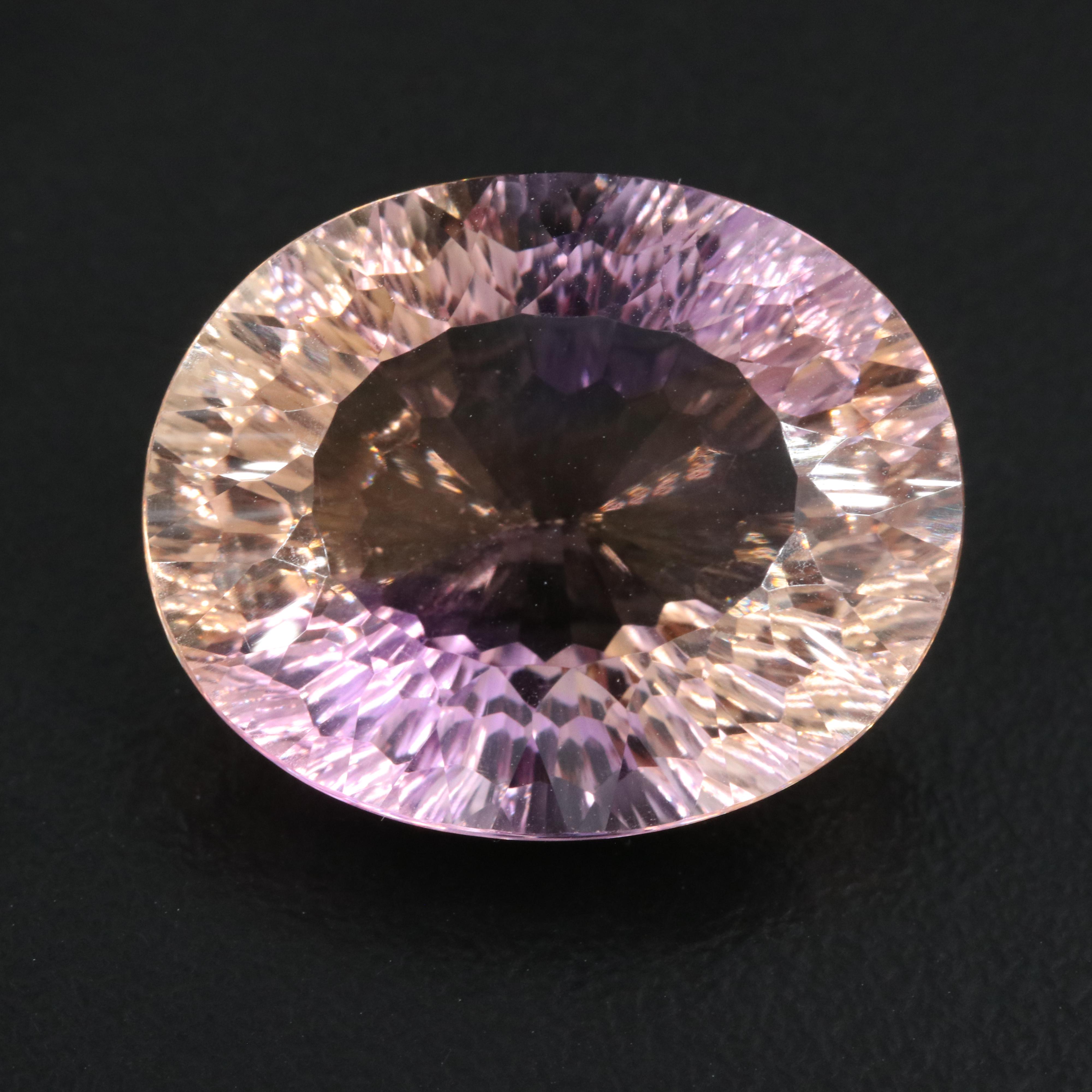 Loose 22.53 CT Oval Fantasy Faceted Ametrine