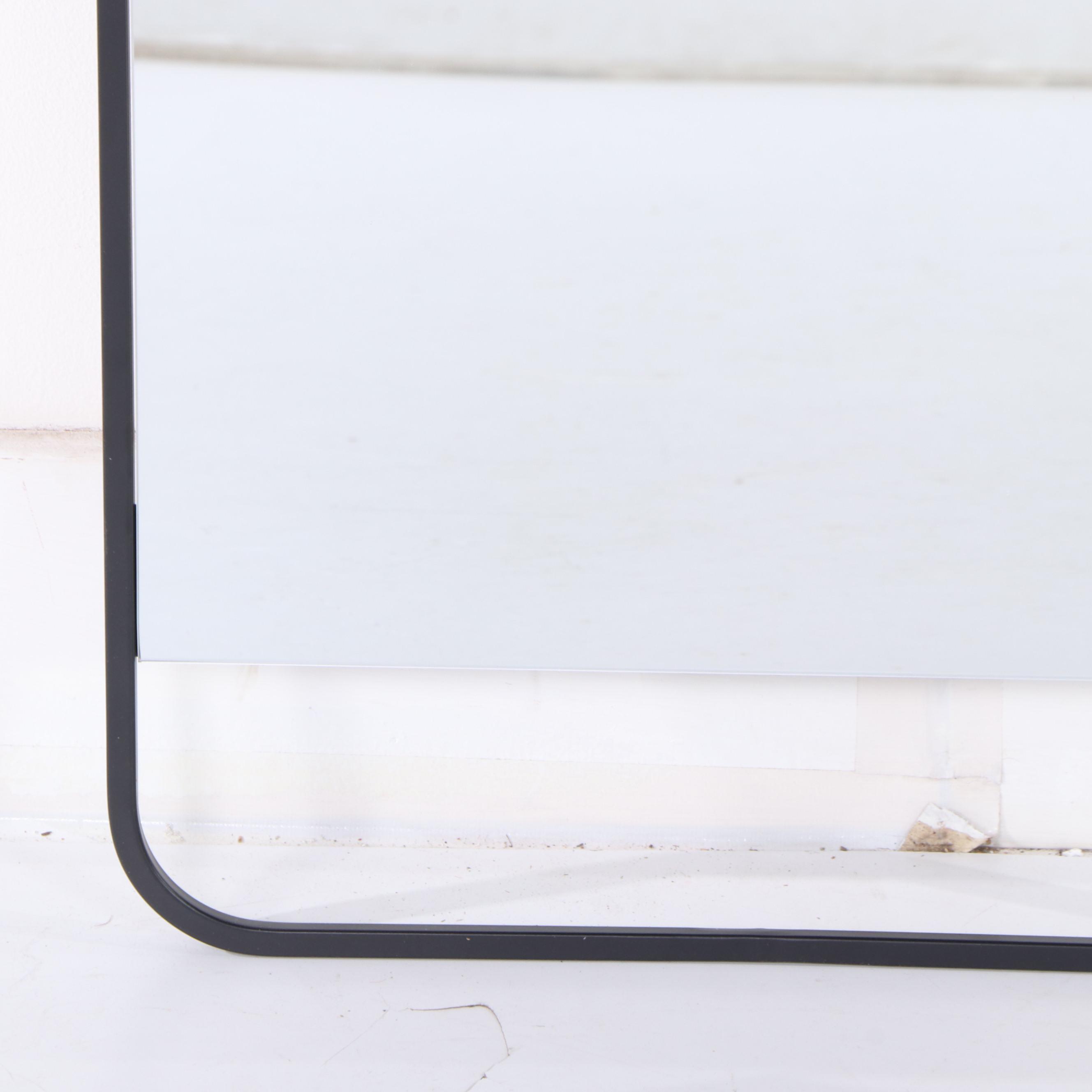 Threshold Modernist Matte Black Framed Floating Wall Mirror