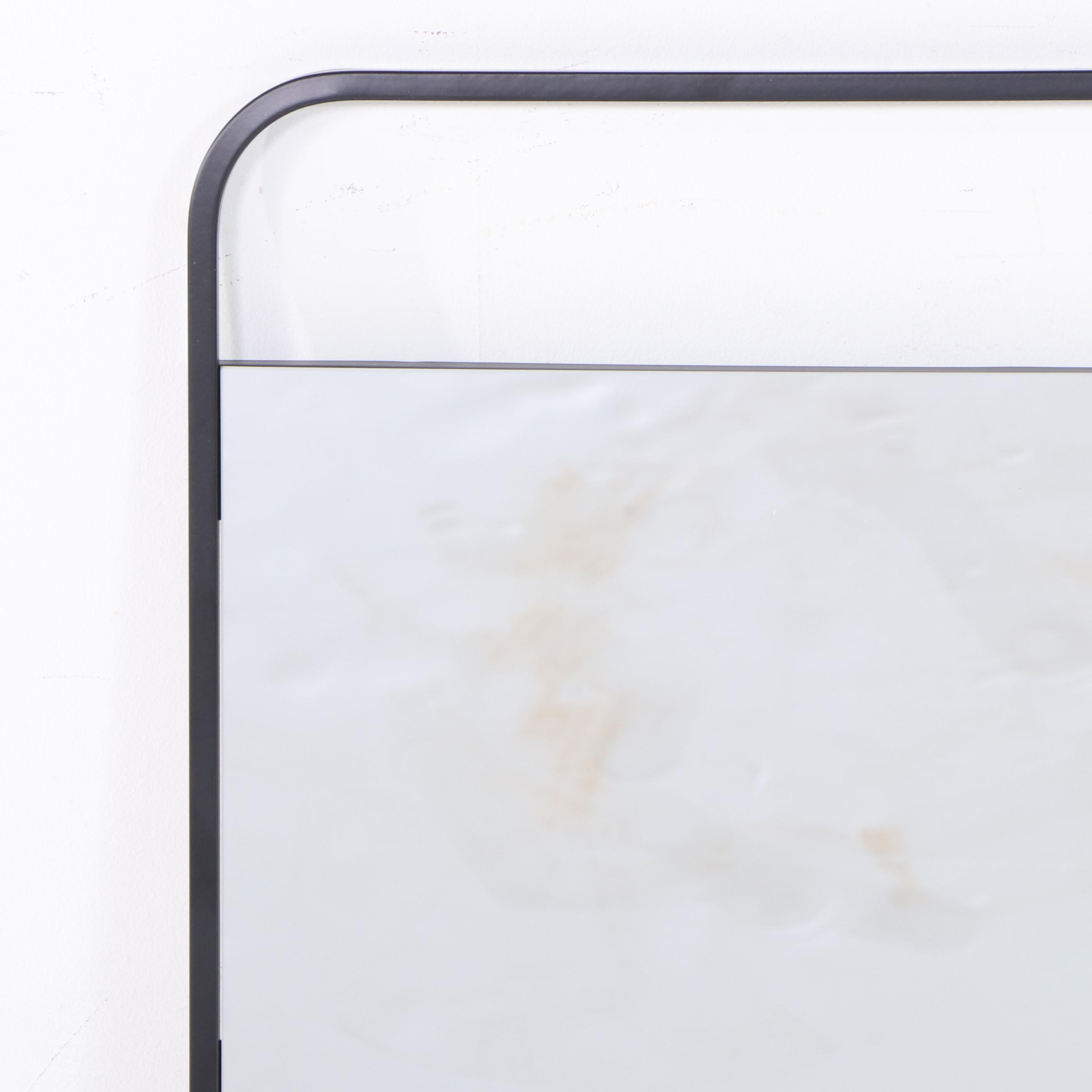 Threshold Modernist Matte Black Framed Floating Wall Mirror