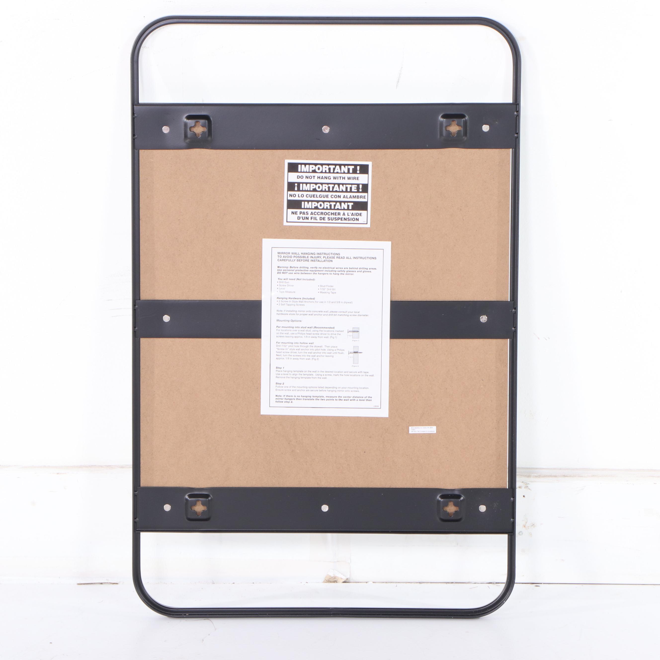 Threshold Modernist Matte Black Framed Floating Wall Mirror