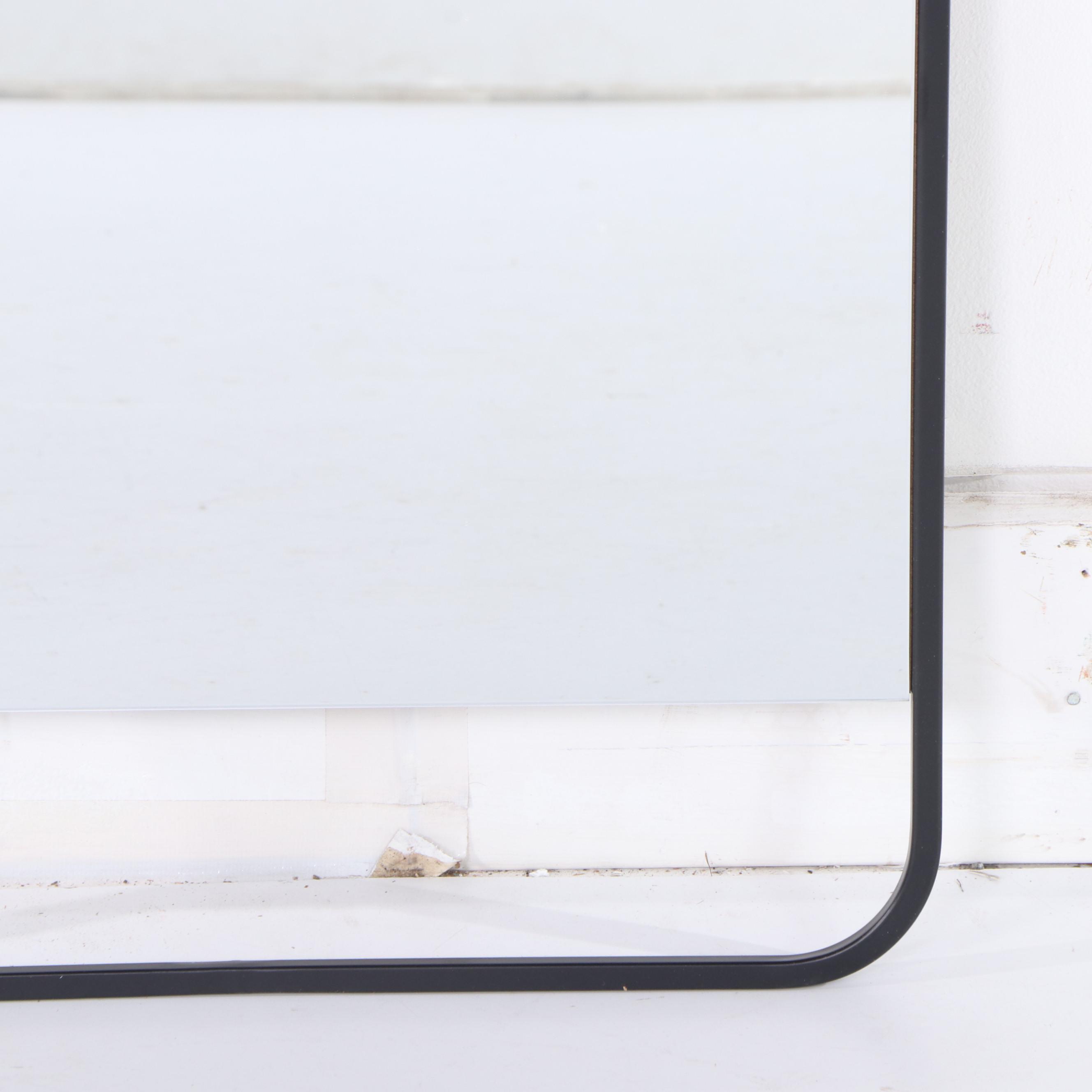 Threshold Modernist Matte Black Framed Floating Wall Mirror