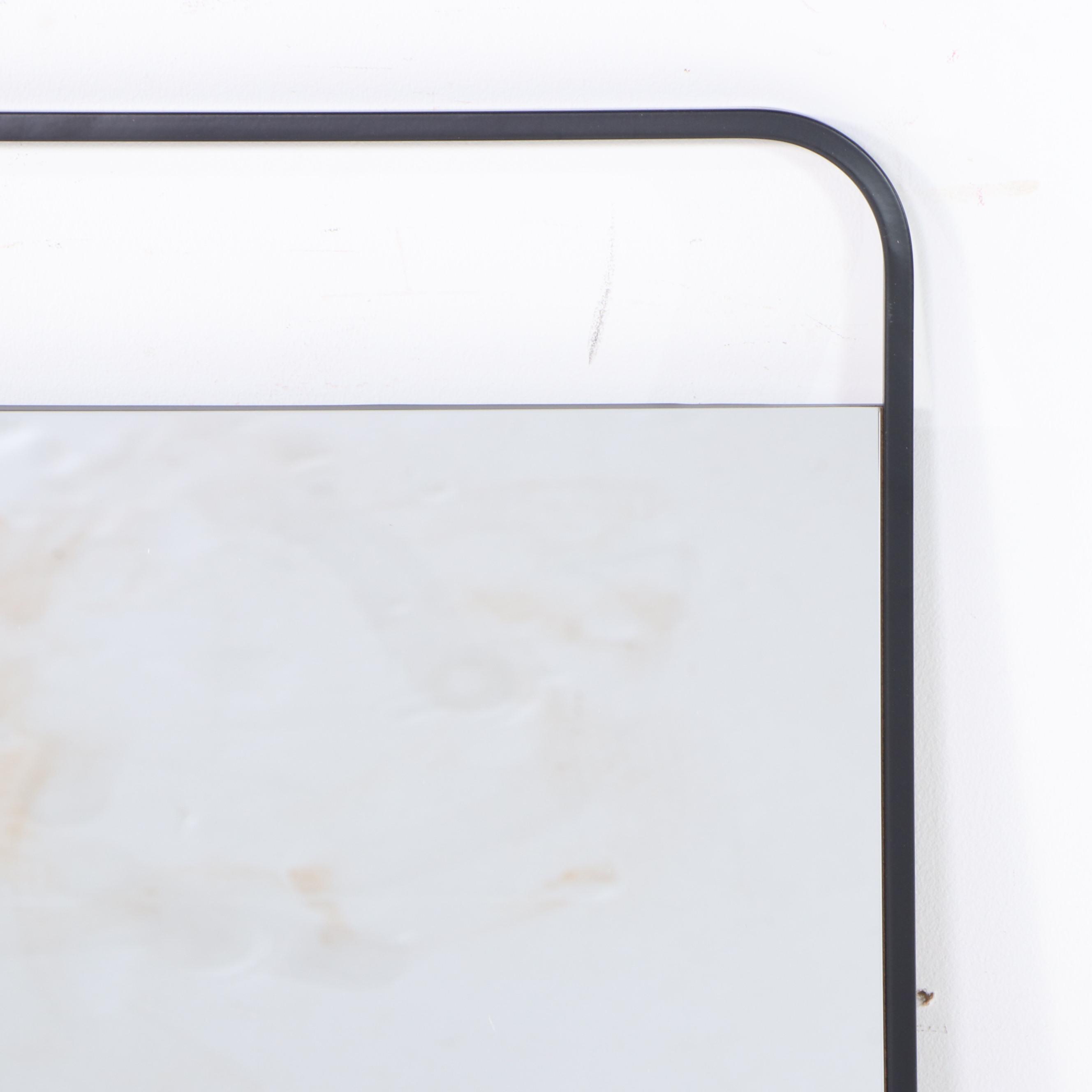 Threshold Modernist Matte Black Framed Floating Wall Mirror