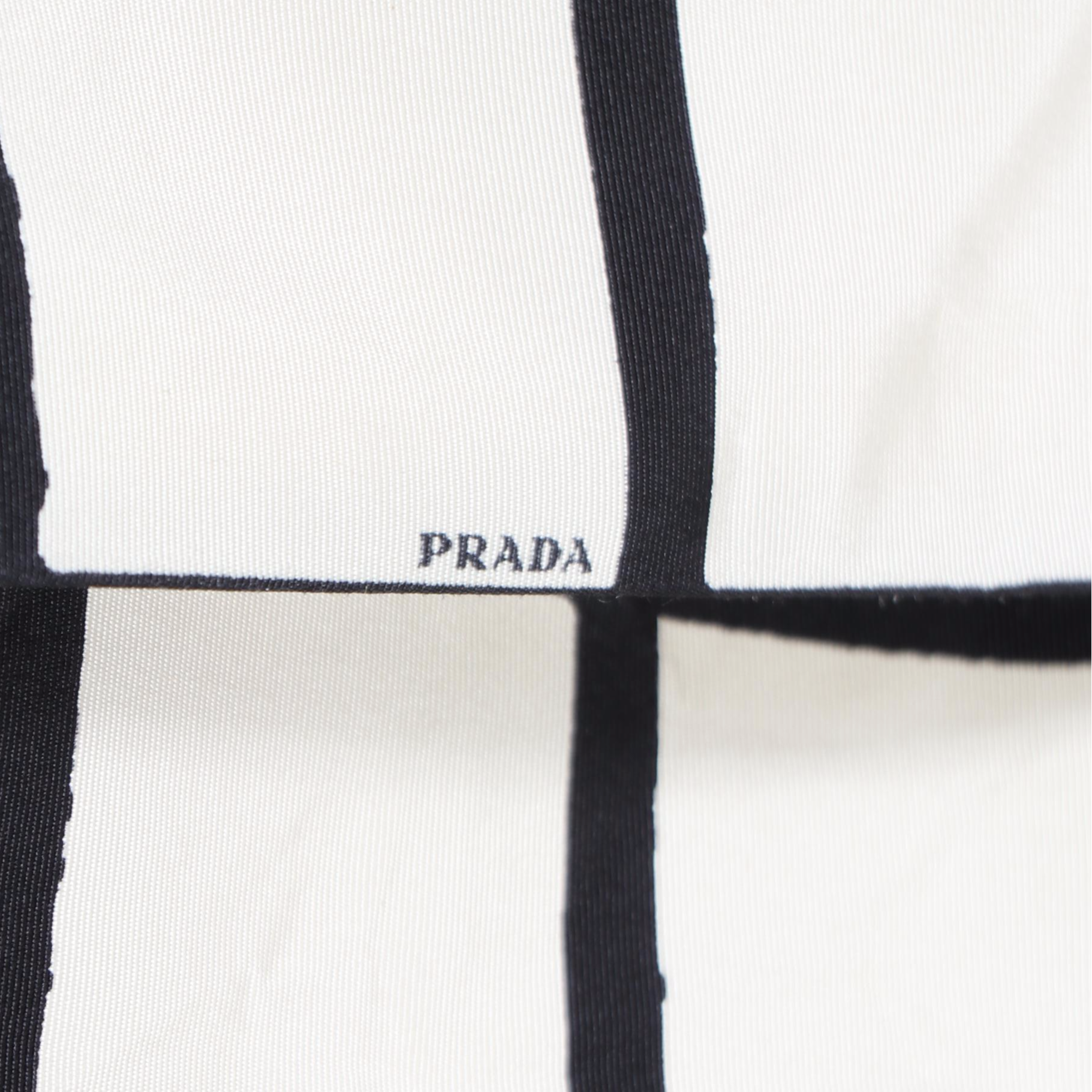 Prada Pleated Skirt in Cream/Black Windowpane Silk