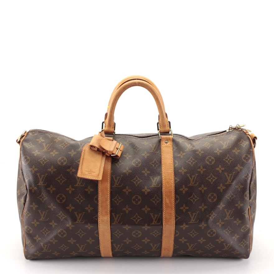 Louis Vuitton Keepall 50 Bandoulière in Monogram Canvas