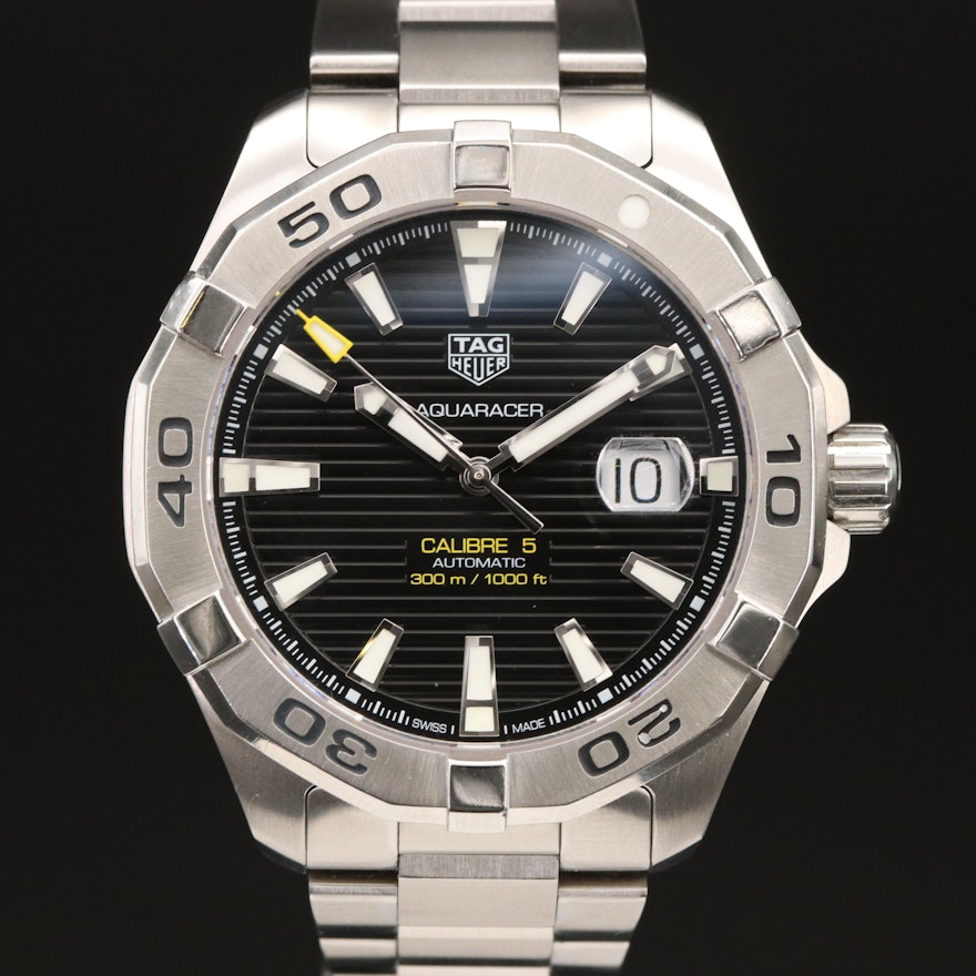 TAG Heuer Aquaracer Calibre 5 Automatic Stainless Steel Wristwatch