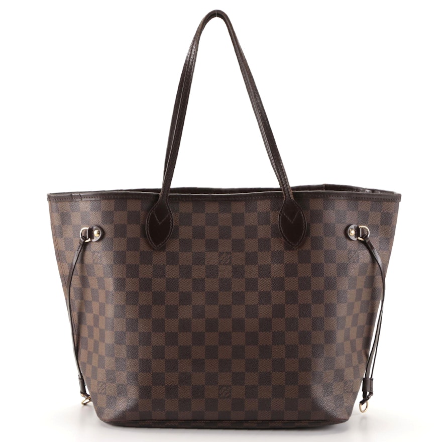 Louis Vuitton Neverfull MM in Damier Ebene Canvas and Leather