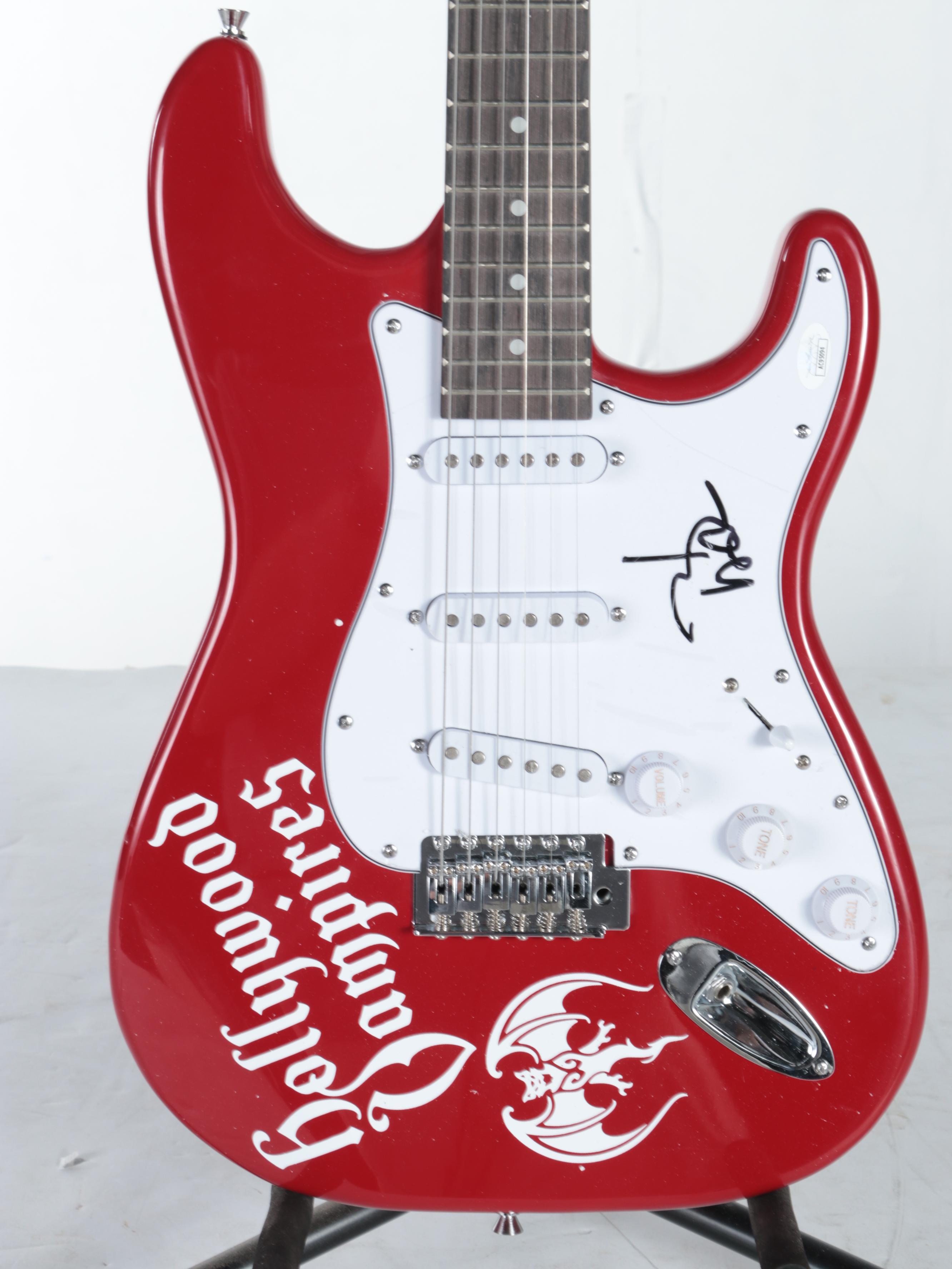 Johnny Depp of Hollywood Vampires Signed Glarry Red Enameled Electric Guitar